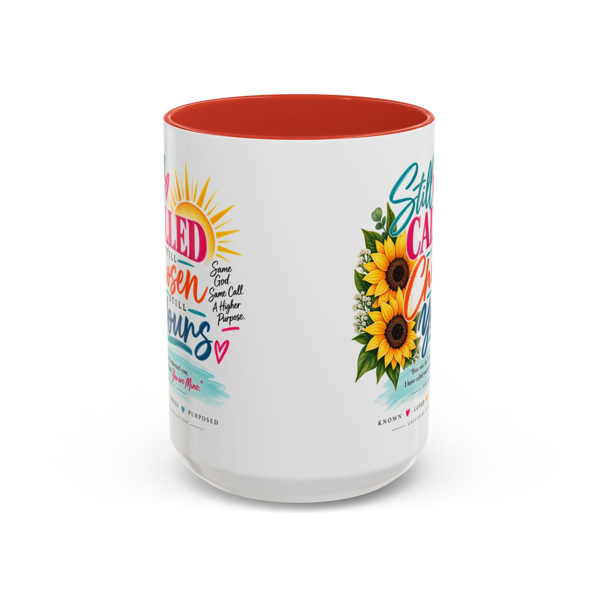 Still Called Still Chosen Inspirational Called By Name Coffee Mug with Sunflowers