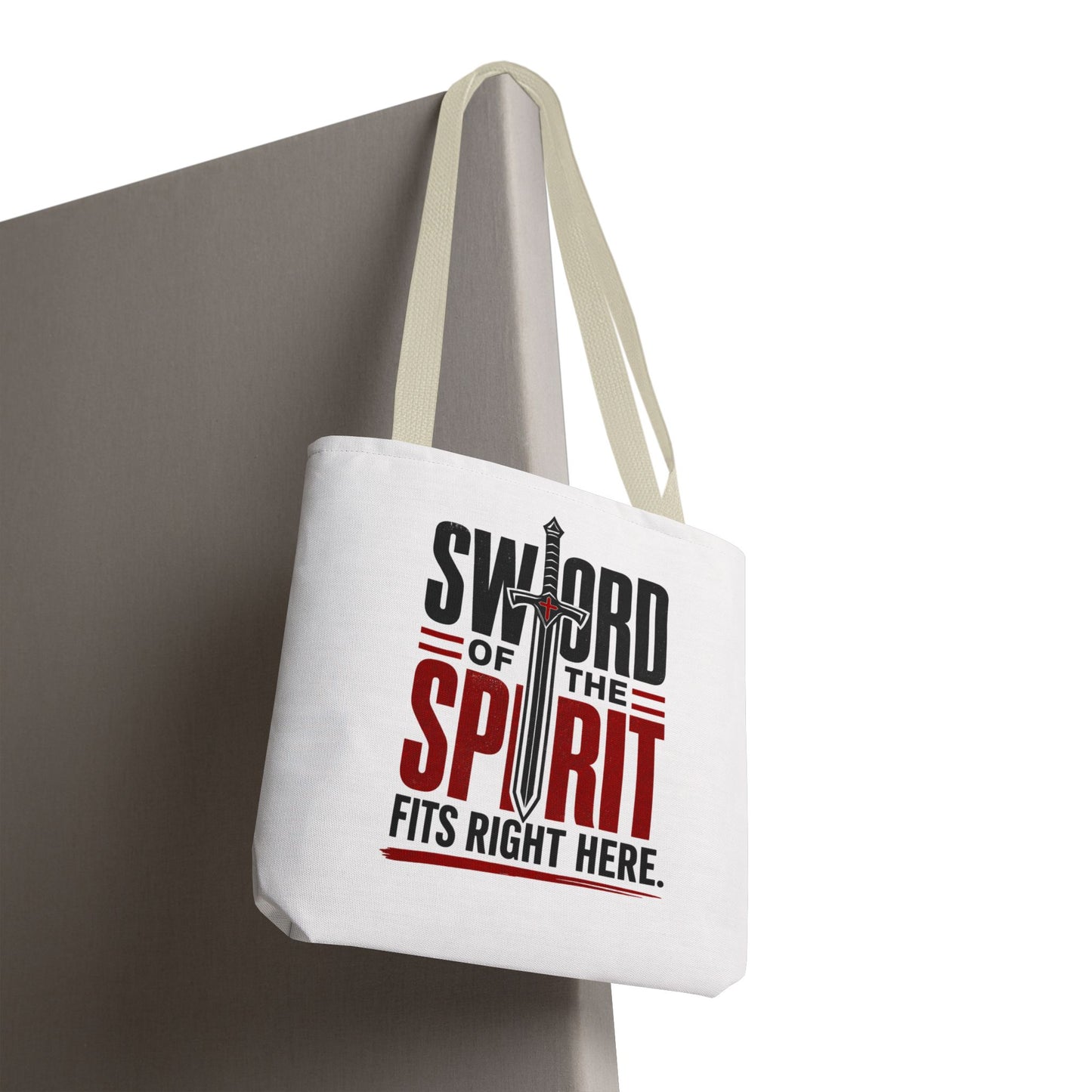 Sword of the Spirit Tote Bag — Christian Faith Inspirational Canvas Tote - ClaimedbyGodDesigns