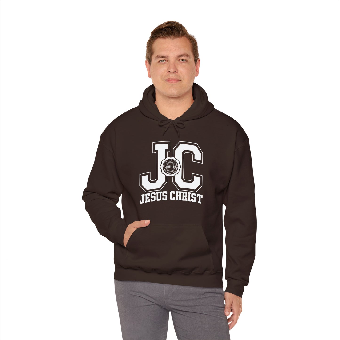 JC Jesus Christ Unisex Christian Hooded Pullover Sweatshirt