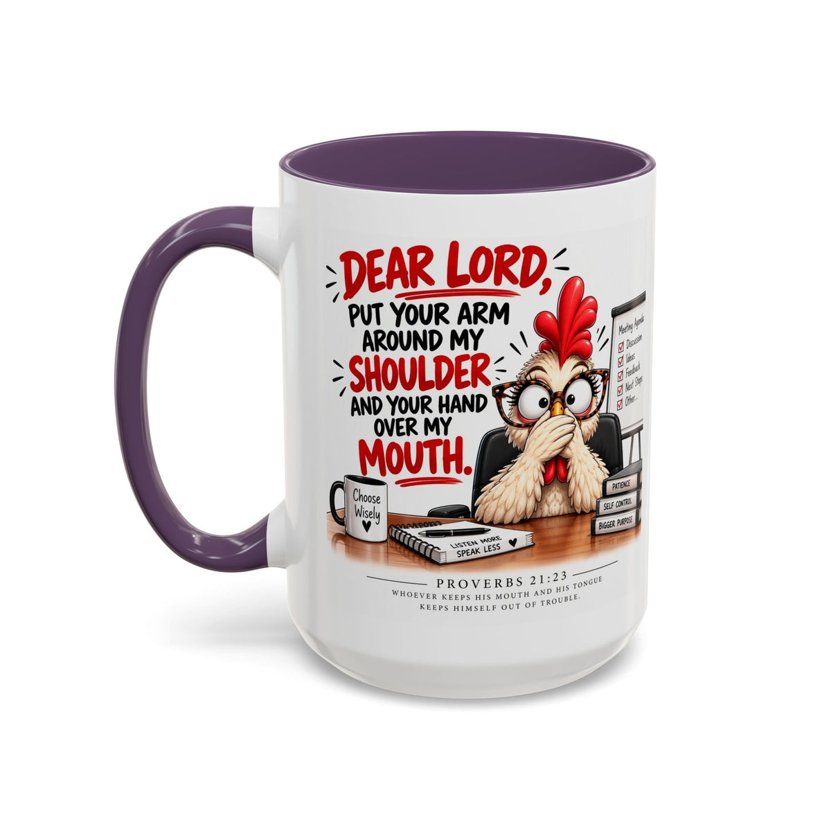 Christian Coffee Mug — "Dear Lord, Put Your Arm Around My Shoulder" Inspirational Ceramic Mug