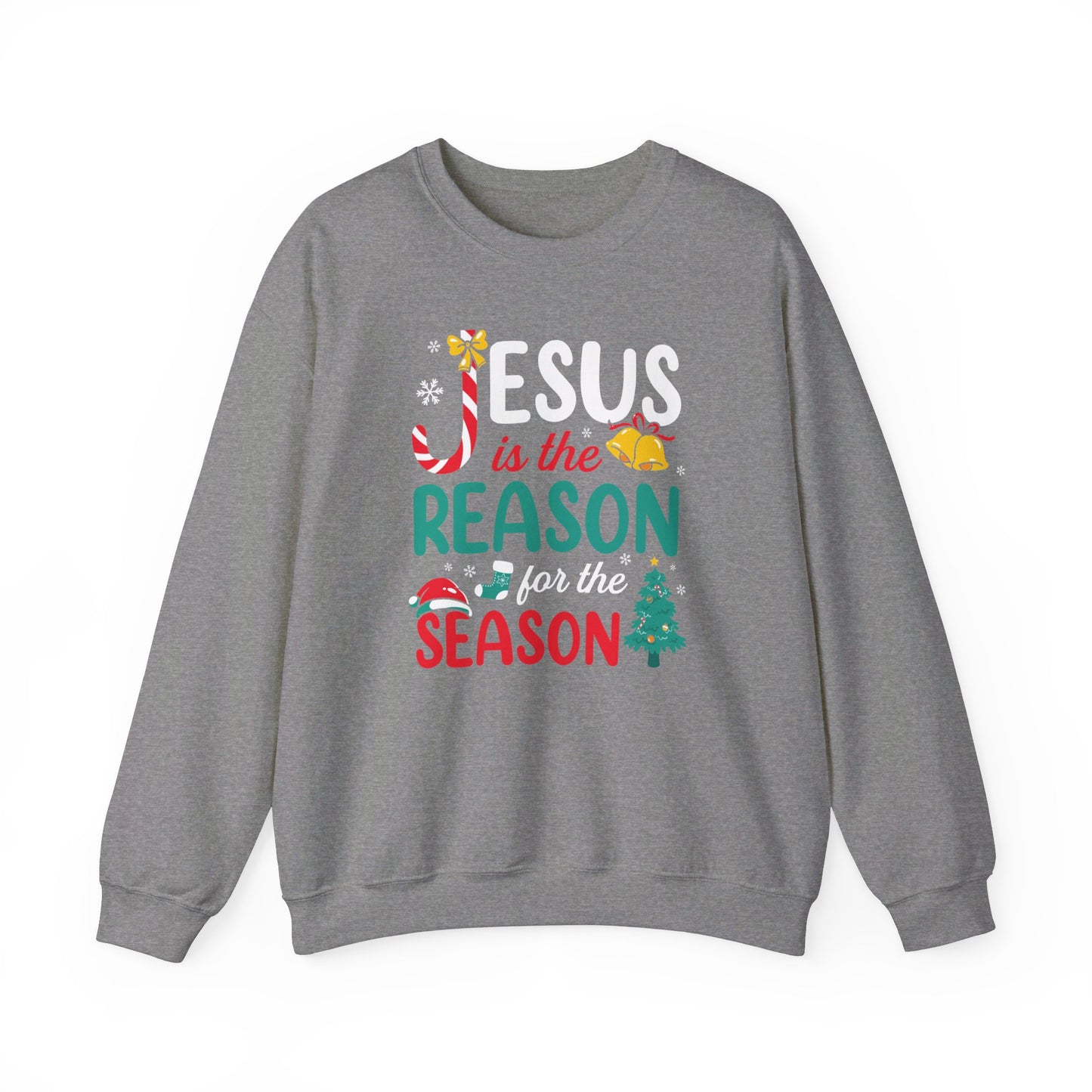 Jesus Is The Reason For The Season Christmas Unisex Heavy Blend™ Crewneck Christian Sweatshirt