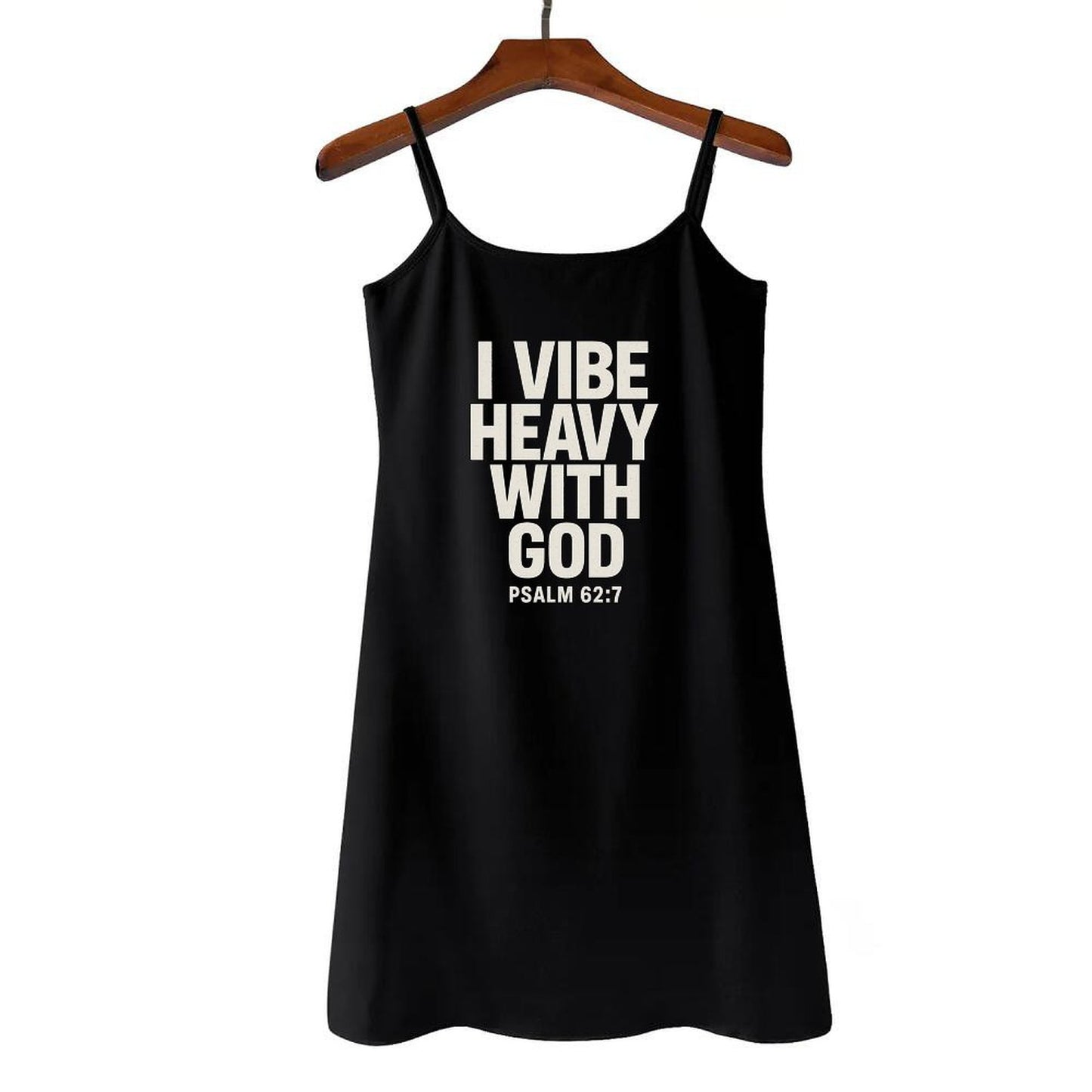 I Vibe Heavy With Him Women's Christian Camisole Nightdress - ClaimedbyGodDesigns
