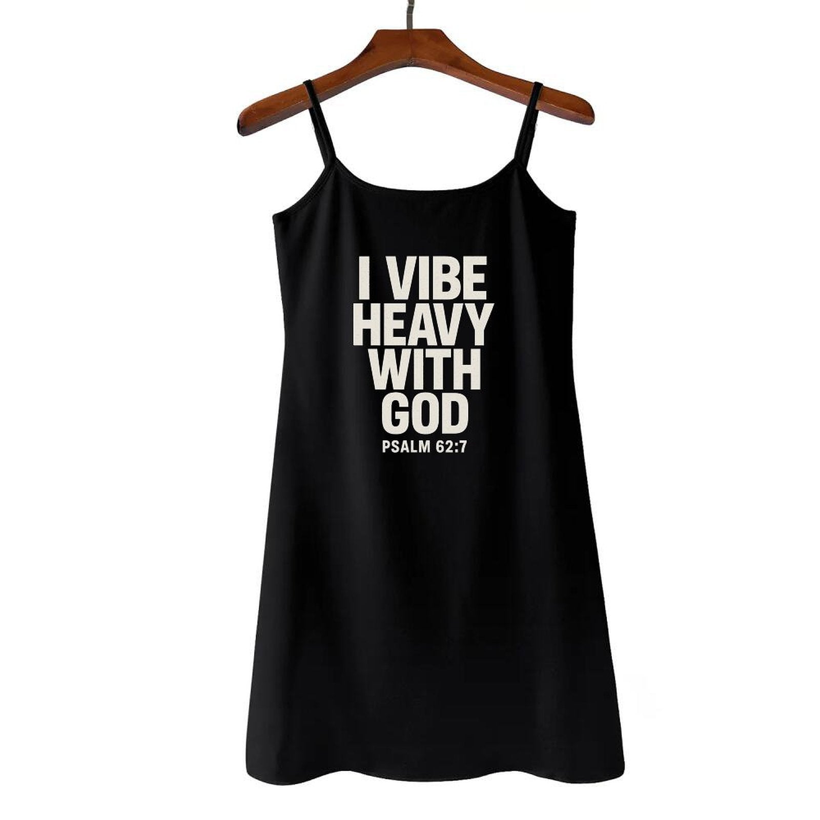 I Vibe Heavy With Him Women's Christian Camisole Nightdress - ClaimedbyGodDesigns