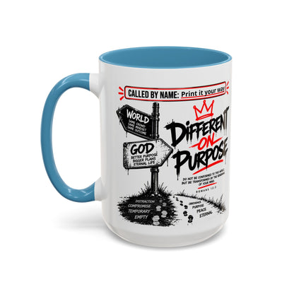 Different On Purpose Personalized Christian Coffee Mug — Called by Name Accent Mug (15oz)