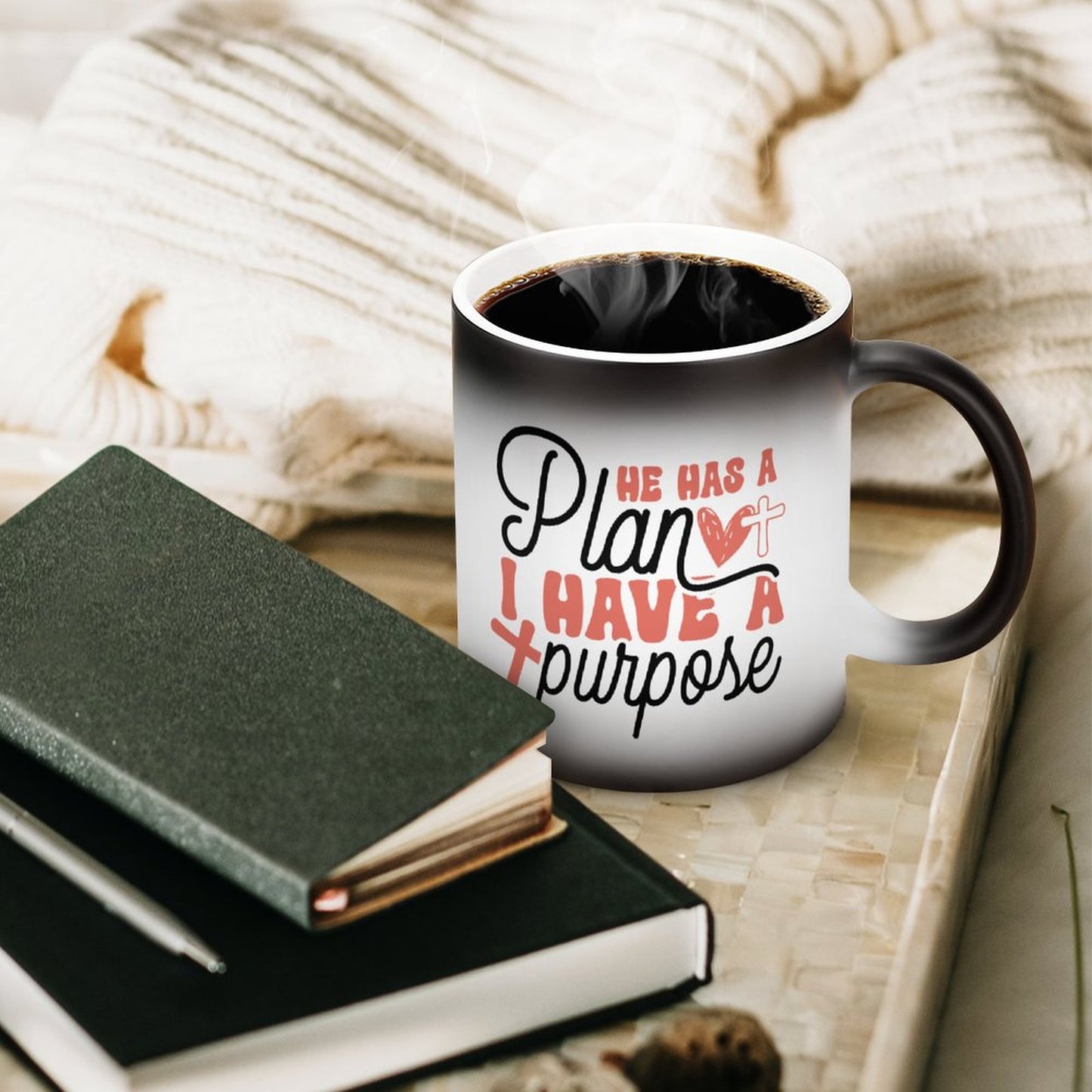 He Has A Plan I Have A Purpose Christian Color Changing Mug (Dual-sided)