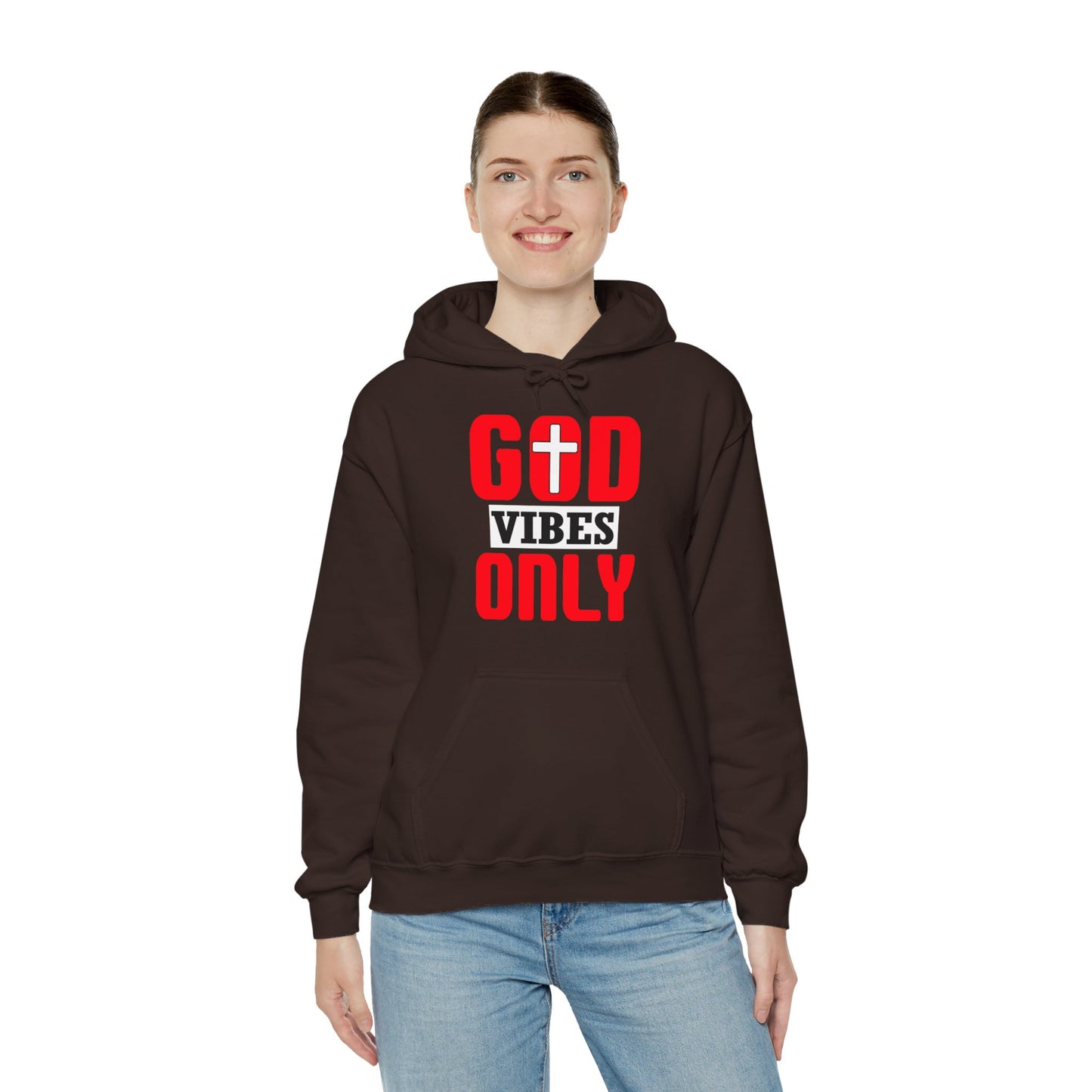 God Vibes Only Unisex Christian Hooded Pullover Sweatshirt