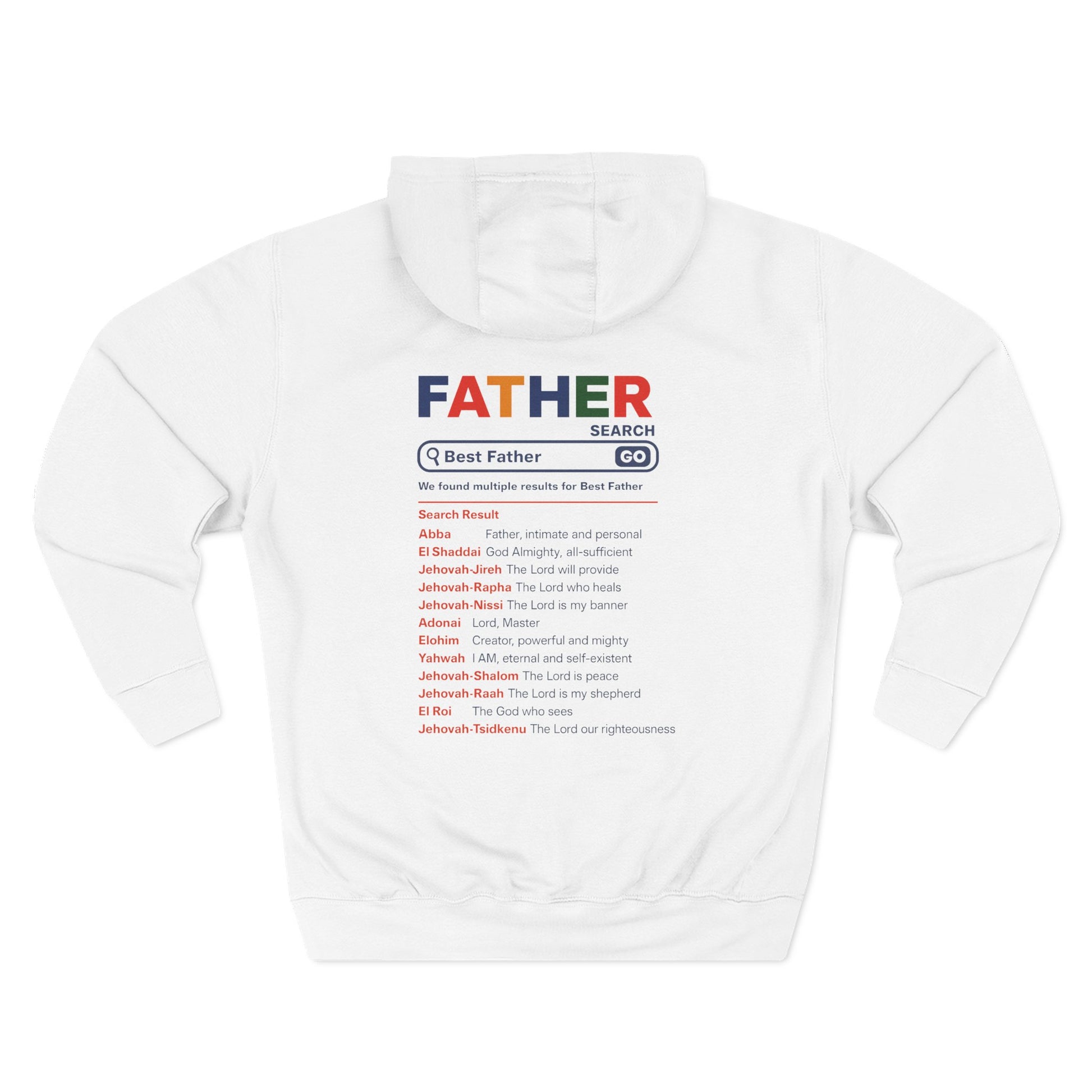 Father's Day Three - Panel Fleece Hoodie, Gift for Dad, Best Father Hoodie, Personalized Father Sweatshirt, Cute Dad Attire - ClaimedbyGodDesigns