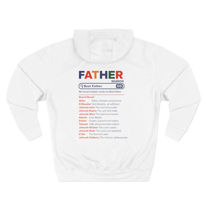 Father's Day Three - Panel Fleece Hoodie, Gift for Dad, Best Father Hoodie, Personalized Father Sweatshirt, Cute Dad Attire - ClaimedbyGodDesigns