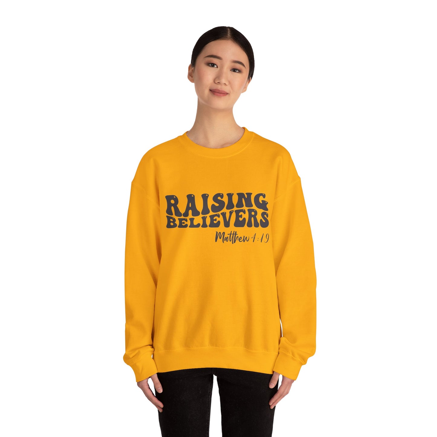 Raising Believers  Unisex Heavy Blend™ Crewneck Christian Sweatshirt