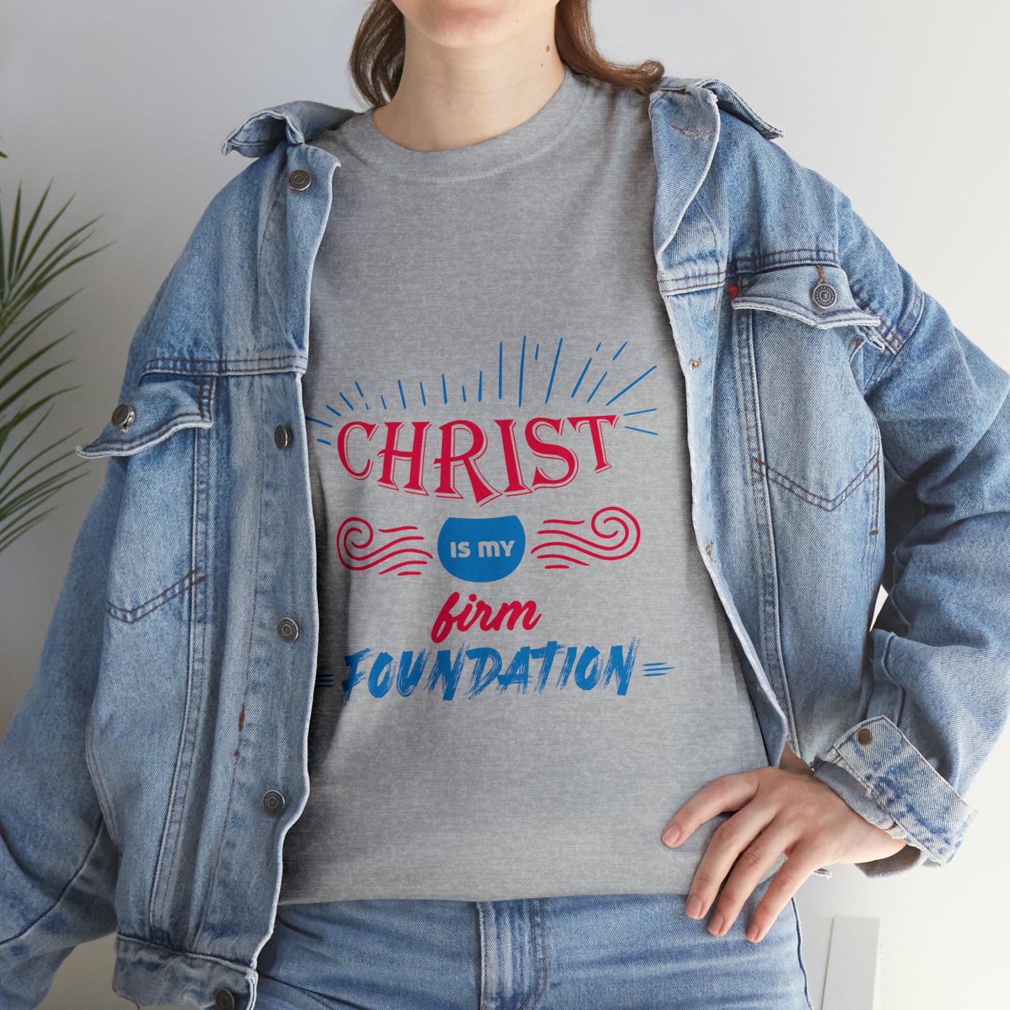 Christ Is My Firm Foundation Unisex Heavy Cotton Tee