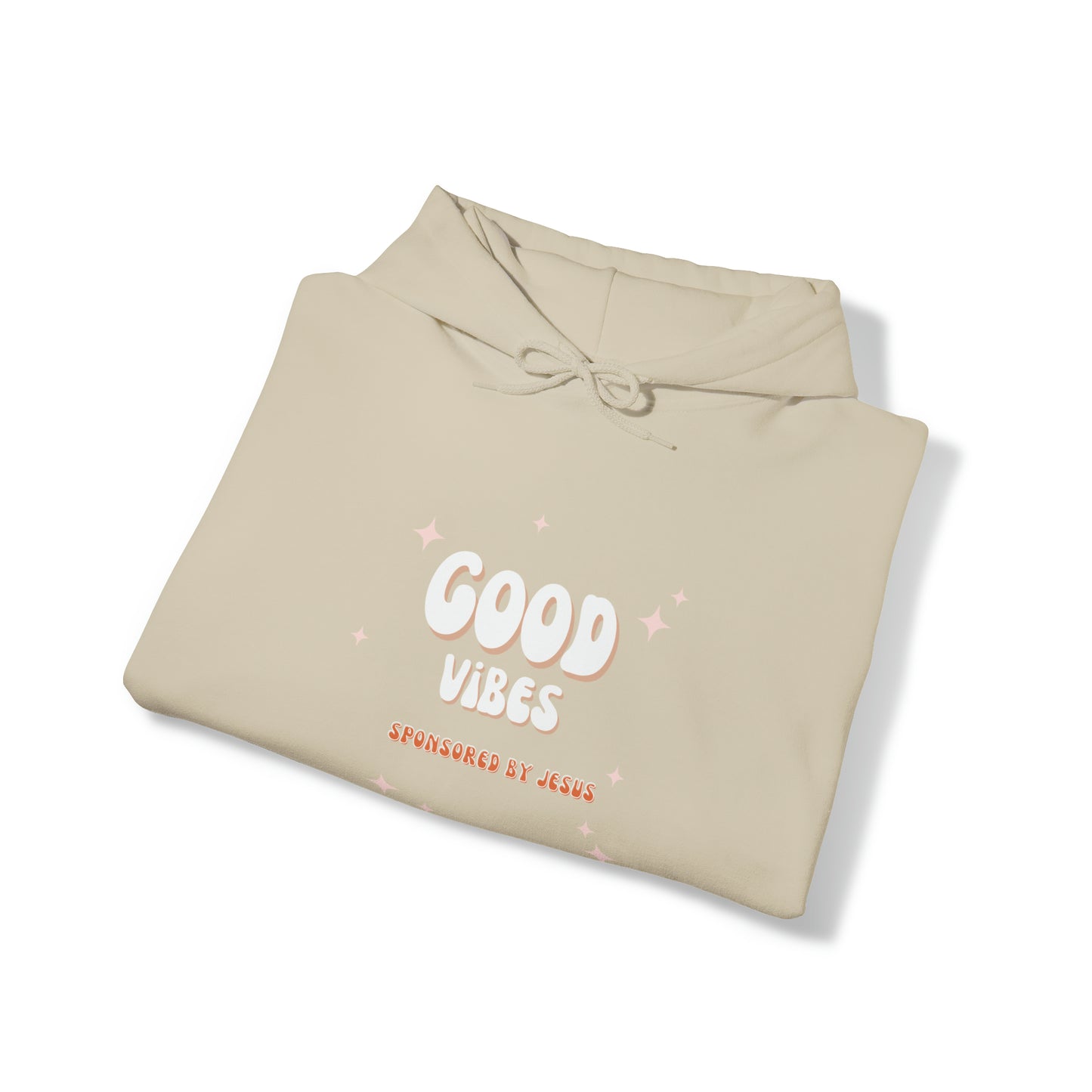 Good Vibes Sponsored By Jesus Unisex Hooded Sweatshirt Printify