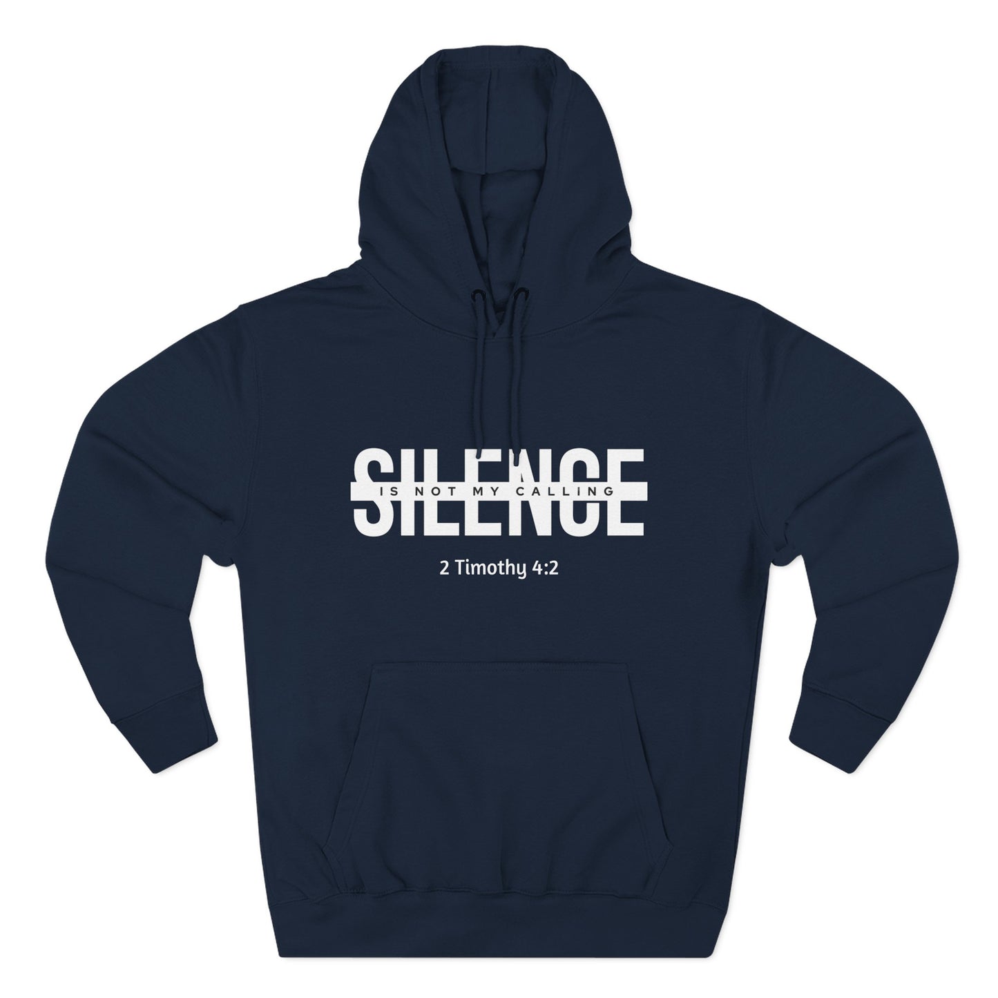 Silence Hoodie - Inspirational Fleece Unisex Pullover, Christian Gift, Motivational Activewear, Cozy Sweatshirt, Scripture Reminder