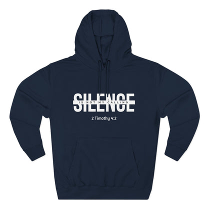 Silence Hoodie - Inspirational Fleece Unisex Pullover, Christian Gift, Motivational Activewear, Cozy Sweatshirt, Scripture Reminder