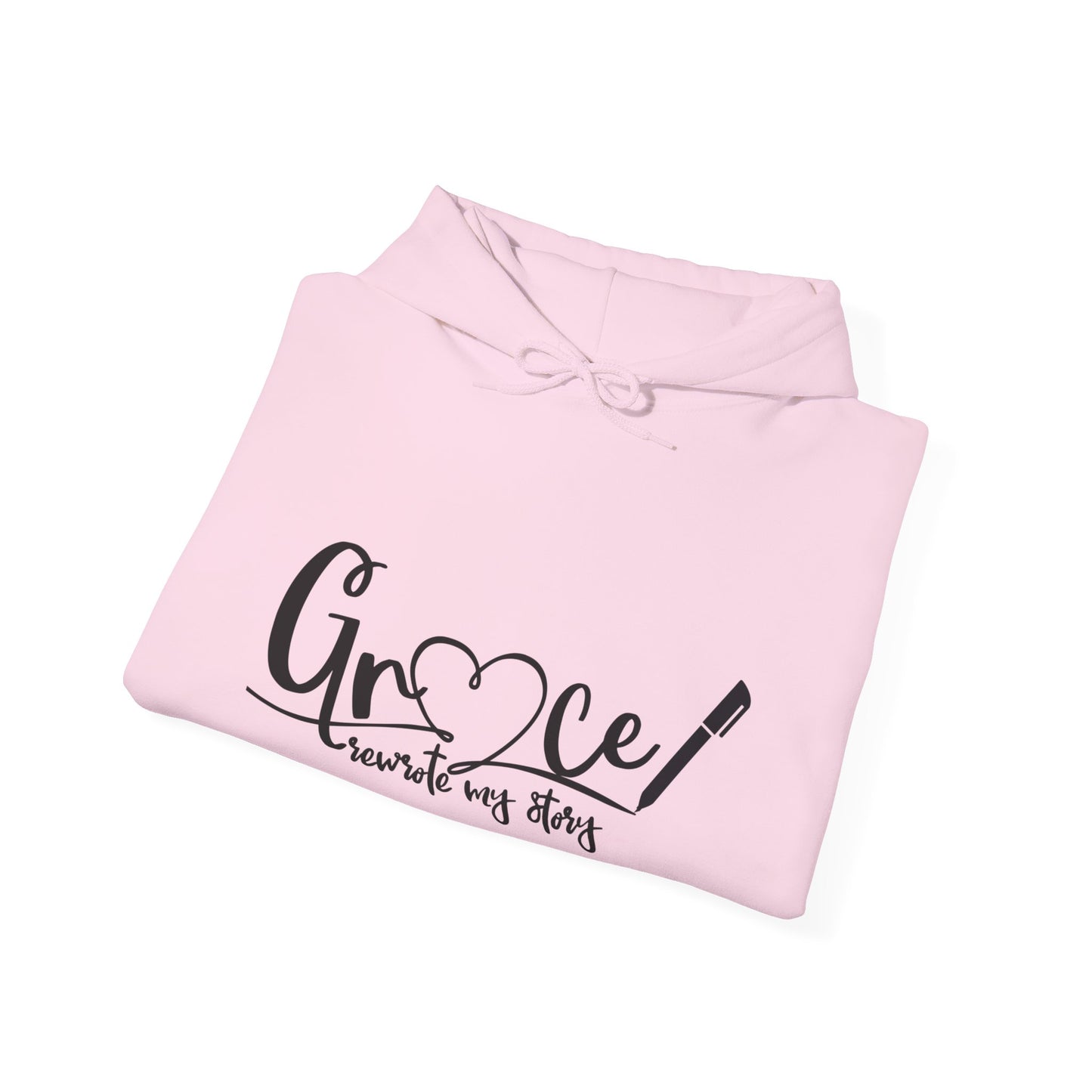 Grace Rewrote My Story Unisex Christian Pullover Hooded Sweatshirt