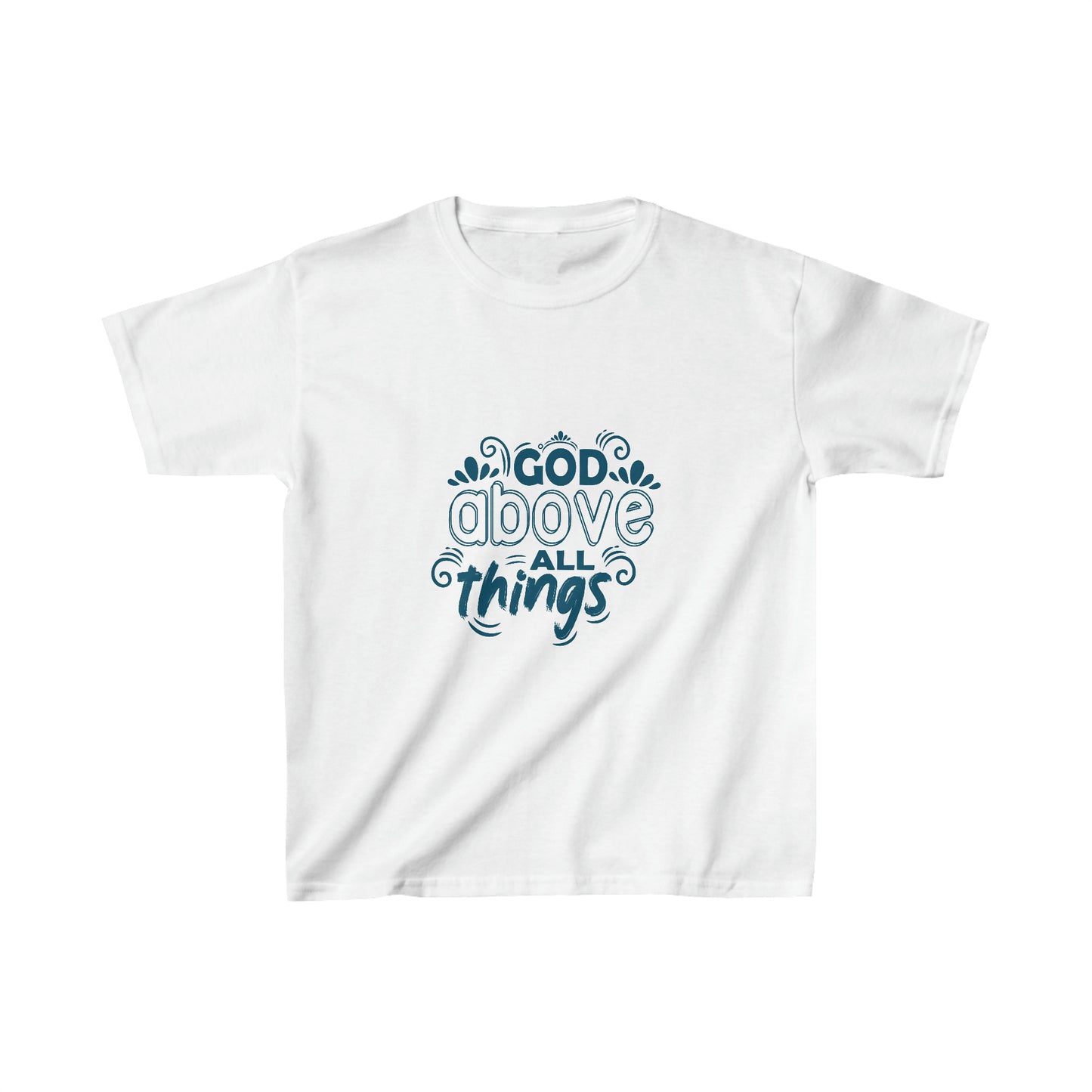 God Above All Things Youth Christian T-Shirt Printify