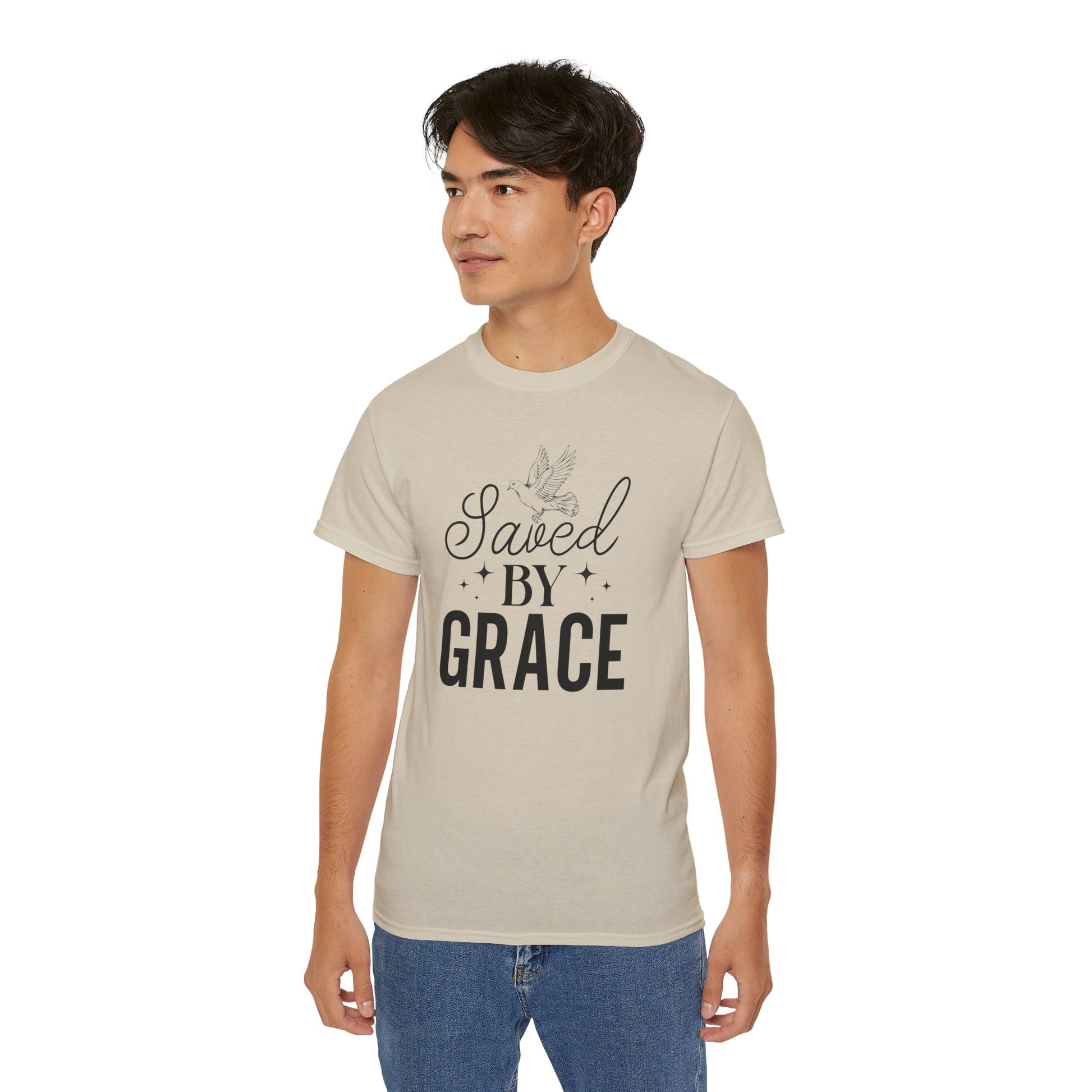 SAVED BY GRACE Unisex Christian Ultra Cotton Tee Printify