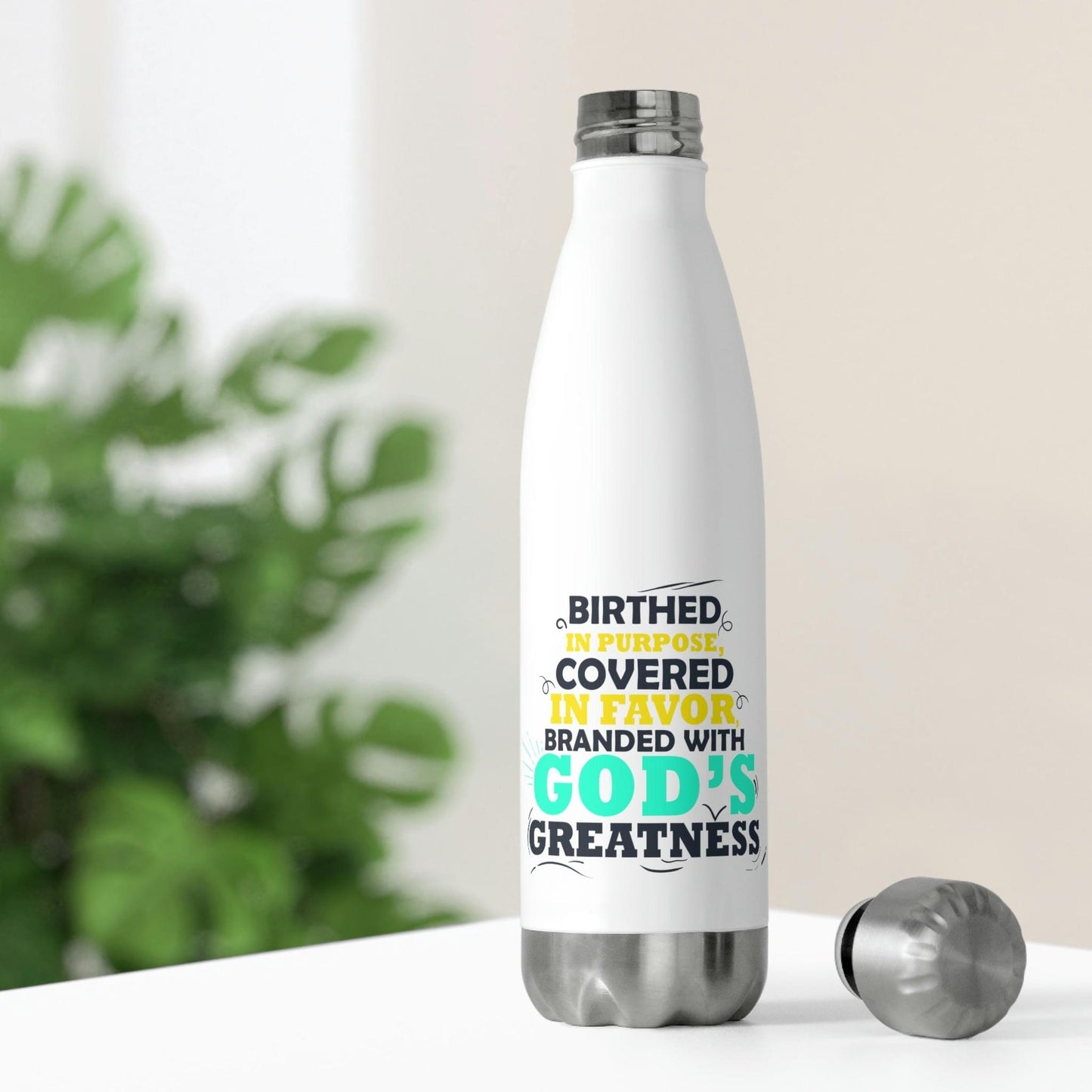 Birthed In Purpose, Covered In Favor, Branded With God's Greatness Insulated Bottle