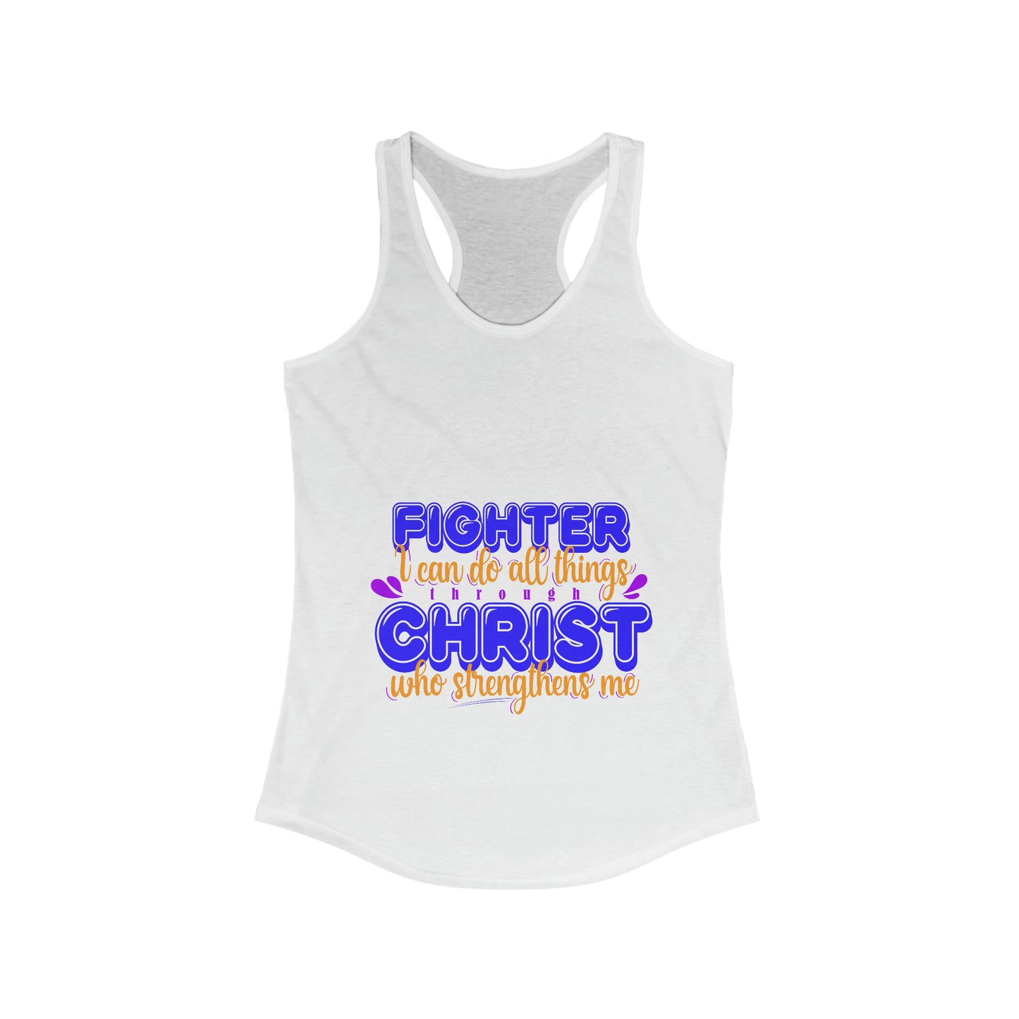 Fighter I Can Do All Things Through Christ Who Strengthens  Slim Fit Tank-top