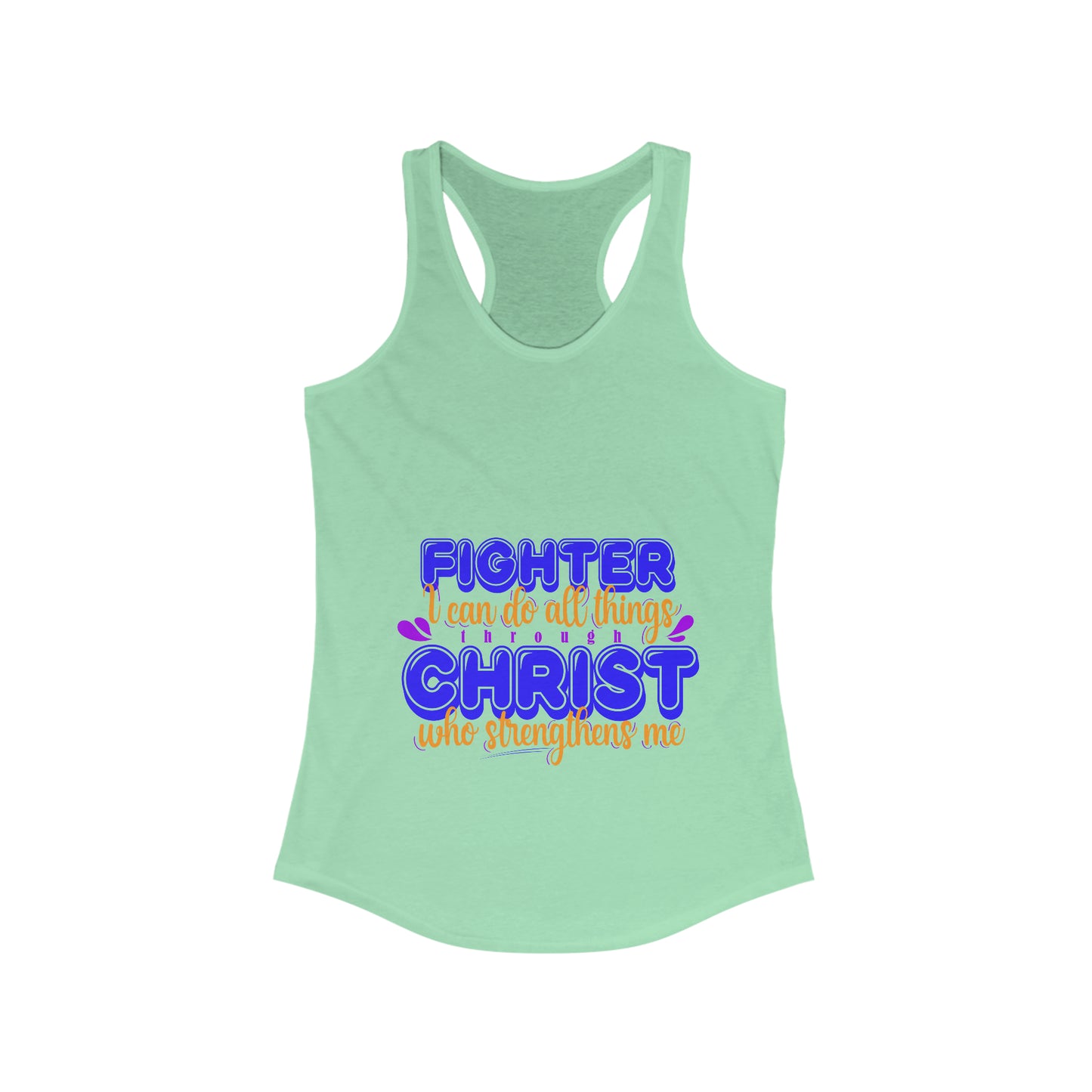 Fighter I Can Do All Things Through Christ Who Strengthens  Slim Fit Tank-top