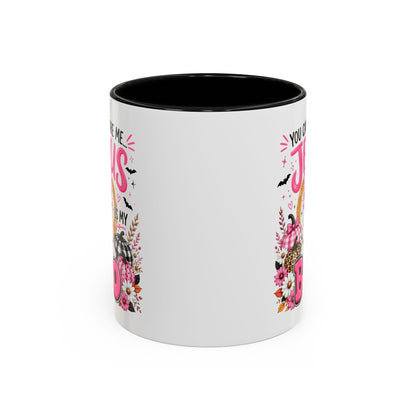You Can’t Scare Me Jesus Is My Boo Coffee Mug — Halloween Christian Accent Mug