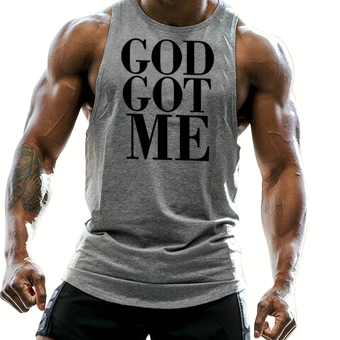 God Got Me Plus Size Men's Christian Tank Top claimedbygoddesigns