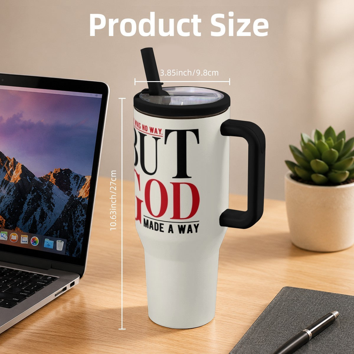 There Was No Way But God Made A Way Christian 40oz Tumbler - Claimed by God Designs
