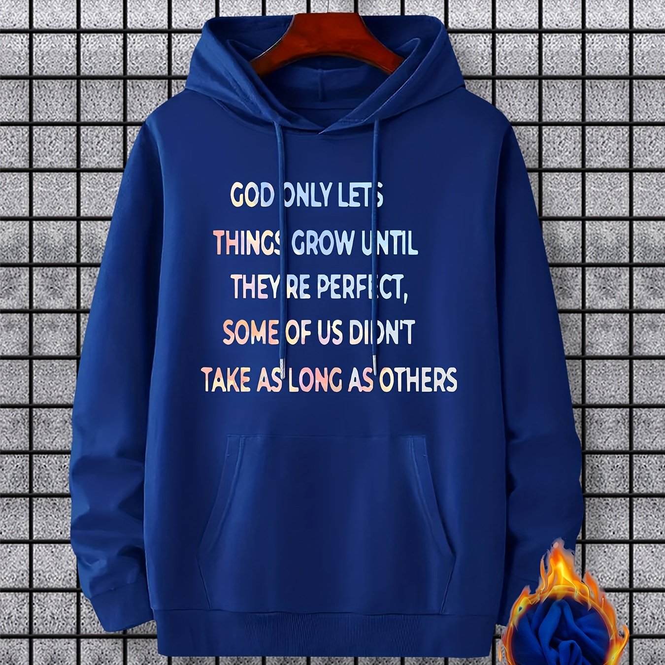 God Only Let's Things Grown Until They're Perfect Men's Christian Pullover Hooded Sweatshirt claimedbygoddesigns