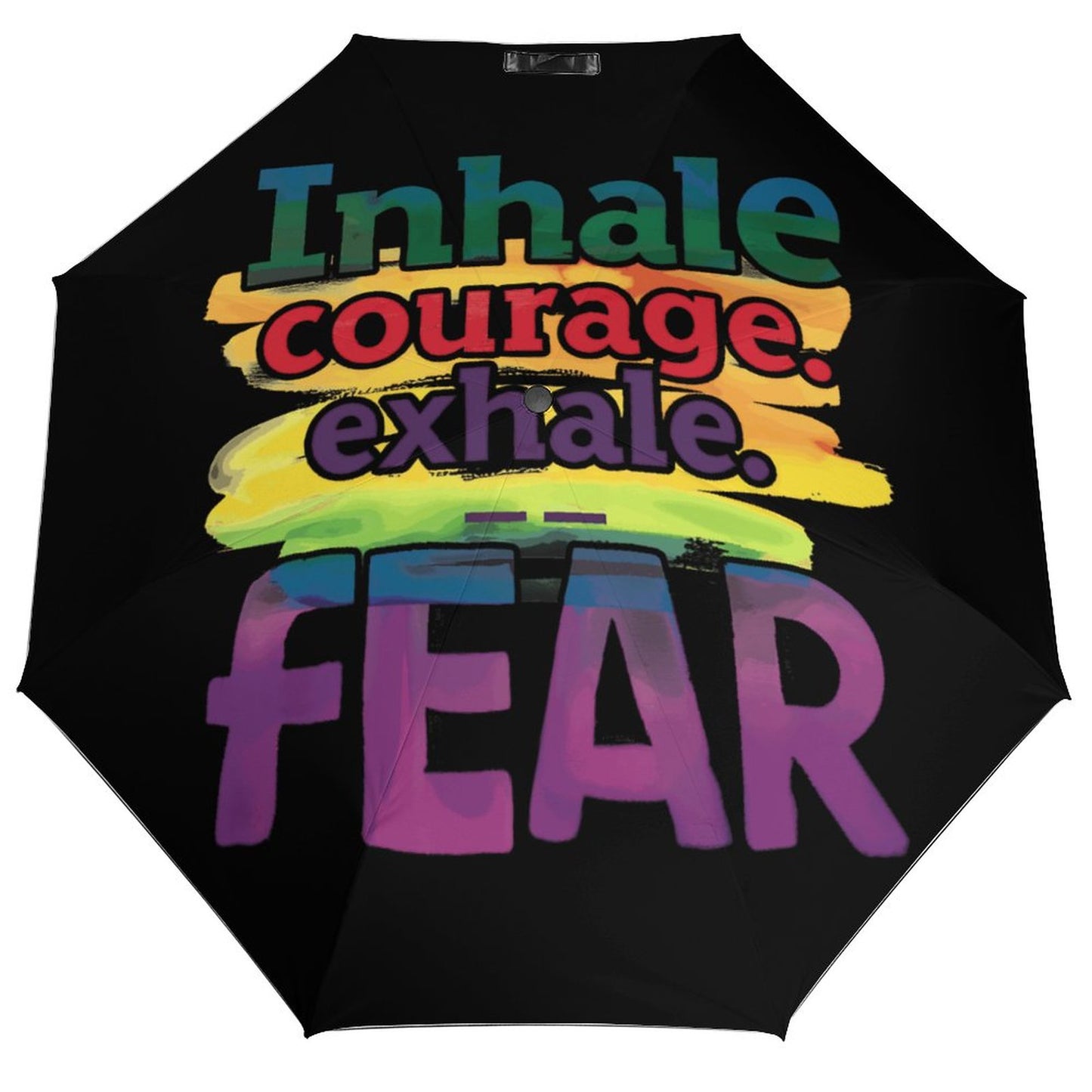 Inhale Courage Exhale Fear Christian Umbrella