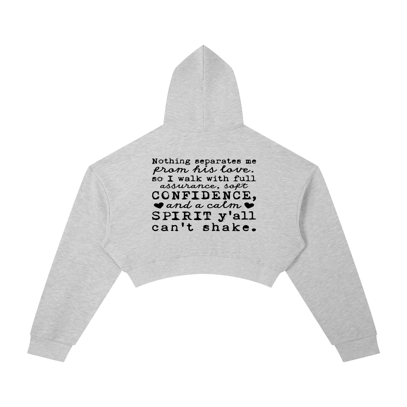 He Loves Me Y'all Can Relax Women's Christian Cropped Hooded Sweatshirt