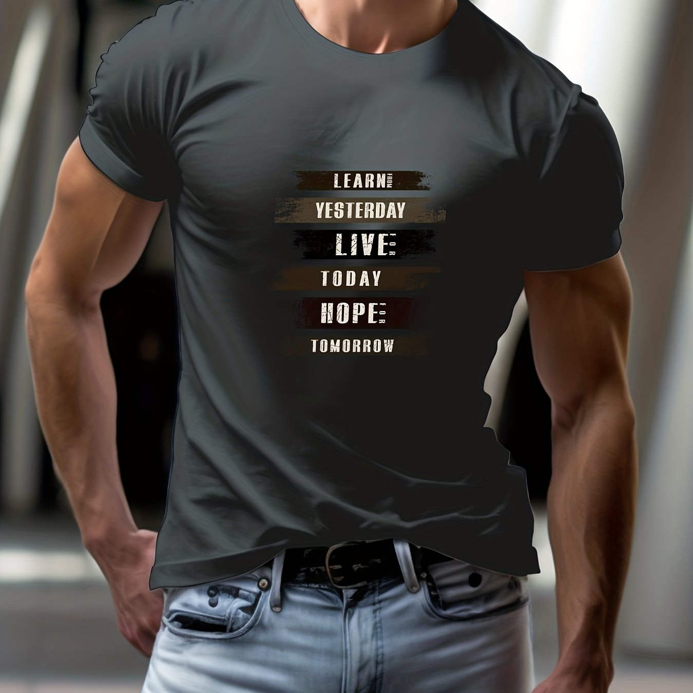 Learn From Yesterday Live For Today Hope For Tomorrow Men's Christian T-shirt claimedbygoddesigns
