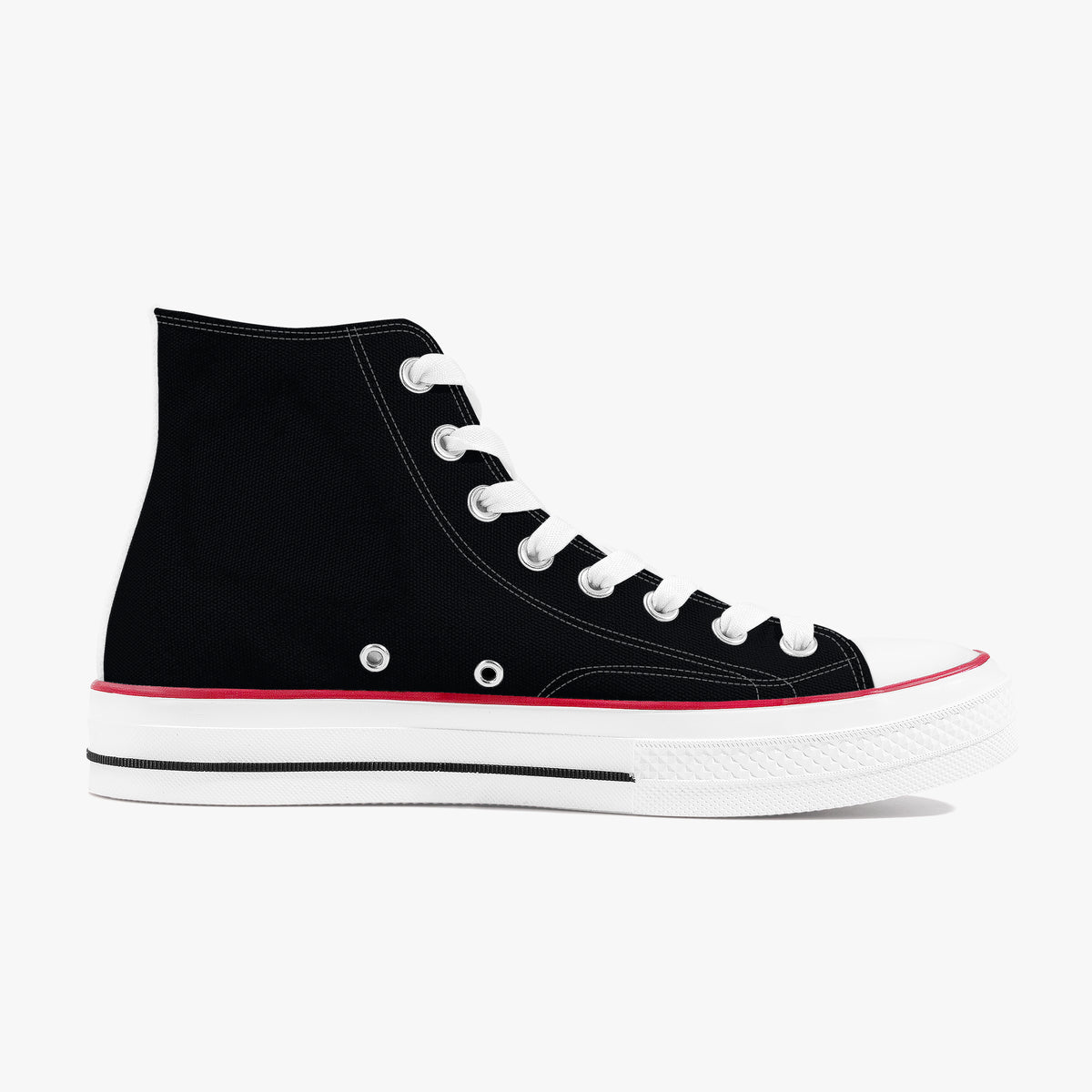 Faith Runs Deeper Than Blood unisex Christian high-top canvas sneakers, view 4