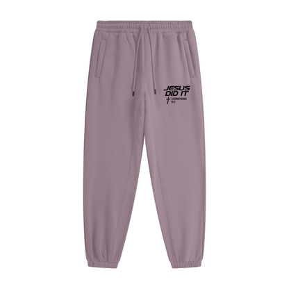 He Did It Unisex Christian Heavyweight Fleece Joggers (sweatpants)