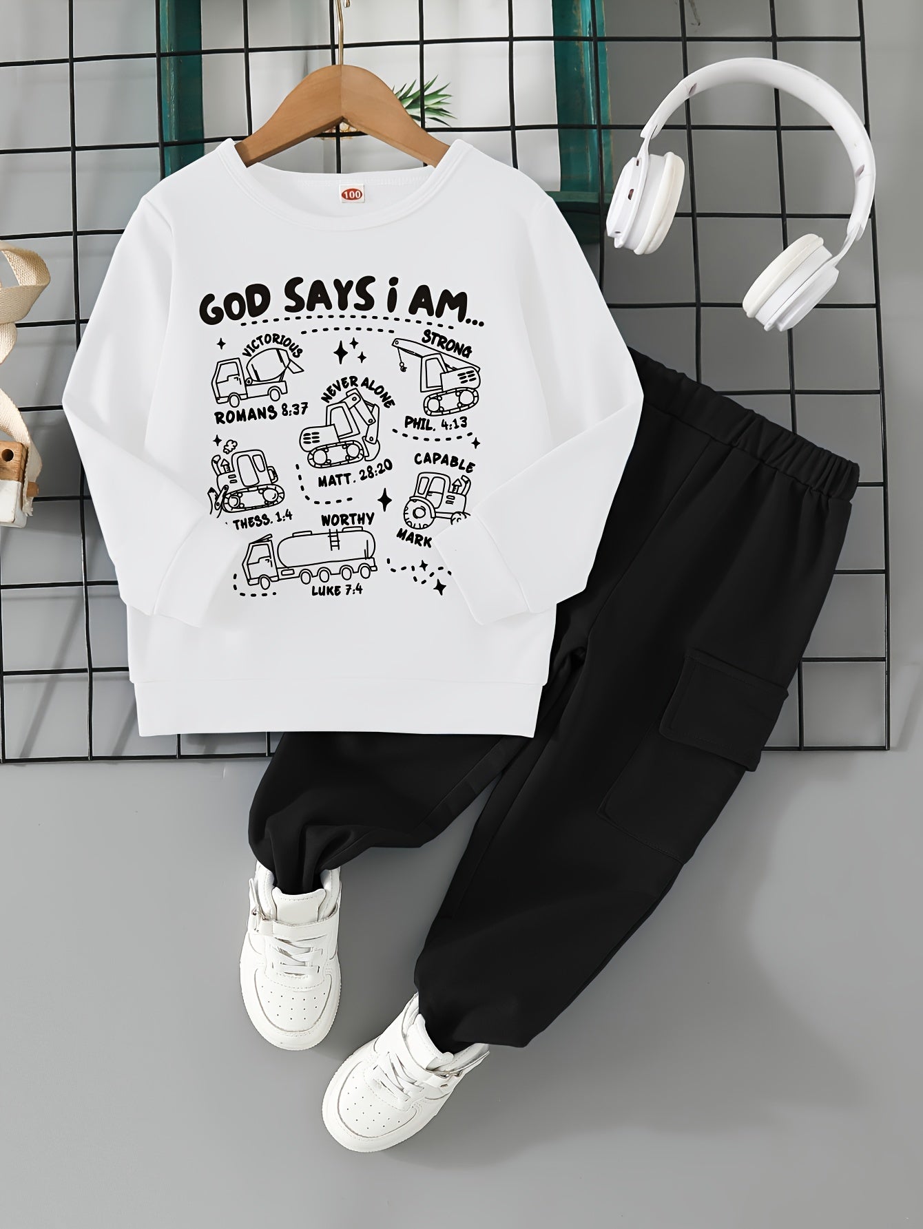 God Says I Am Christian Toddler Casual Outfit claimedbygoddesigns