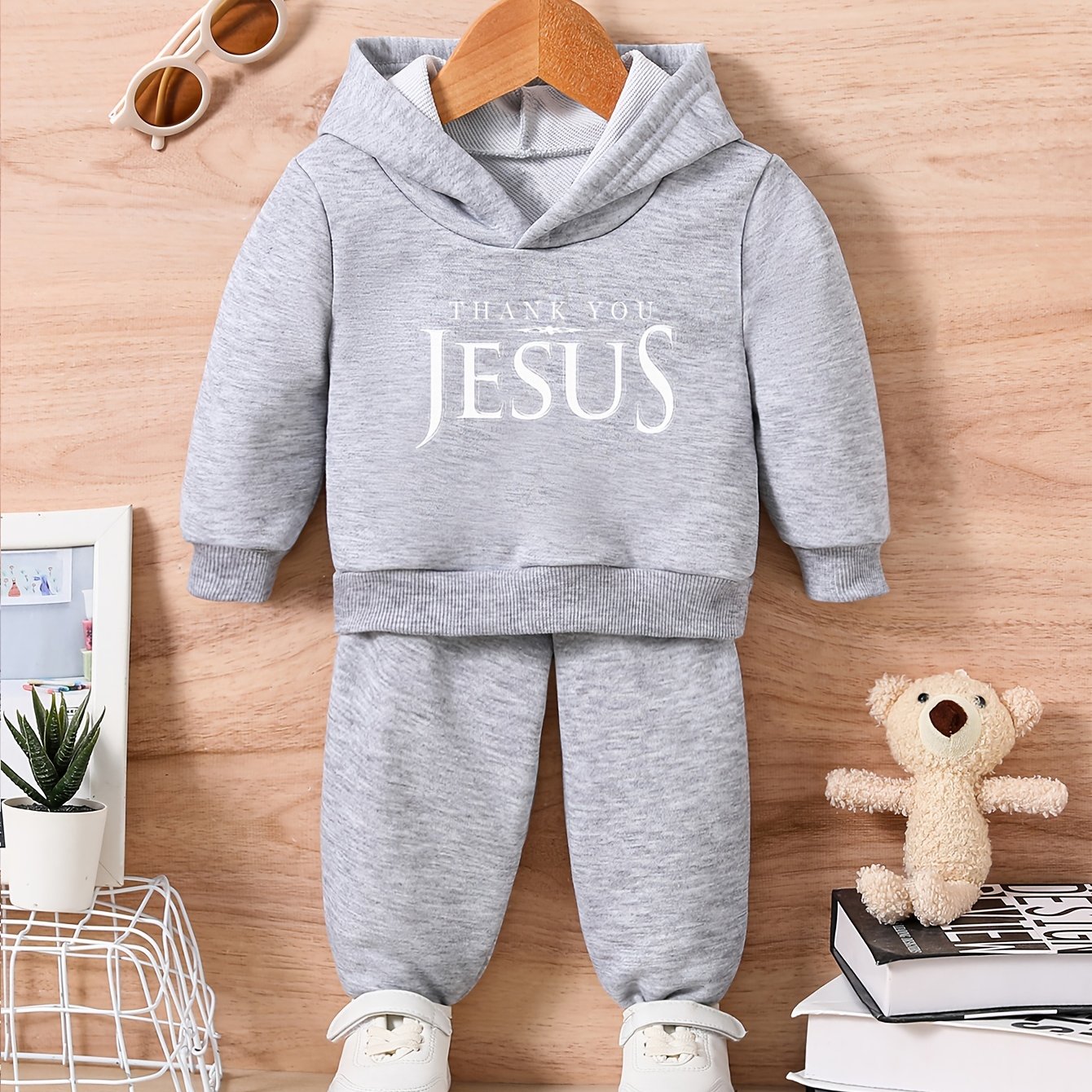 THANK YOU JESUS Toddler Christian Casual Outfit claimedbygoddesigns