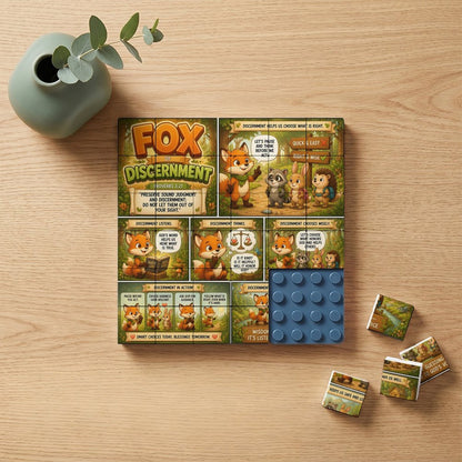 Fox of Discernment – Building Block Puzzle Ornament - ClaimedbyGodDesigns