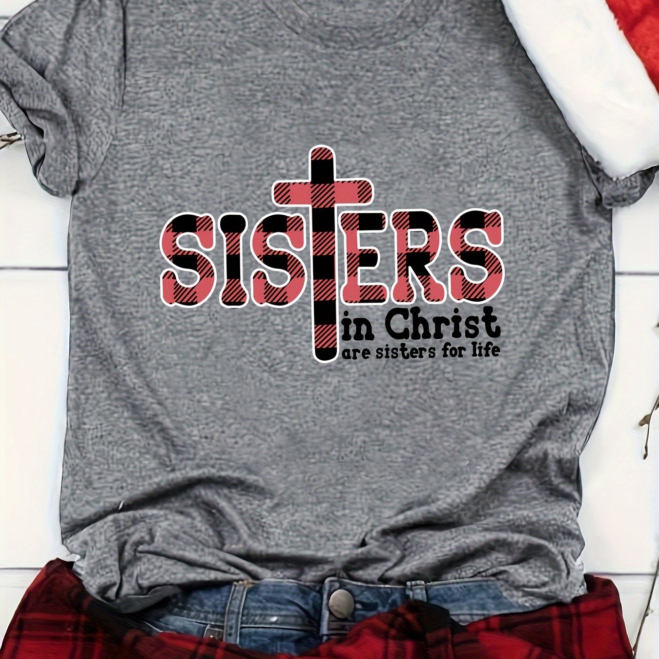 Sister In Christ Are Sisters For Life Women's Christian T-shirt claimedbygoddesigns