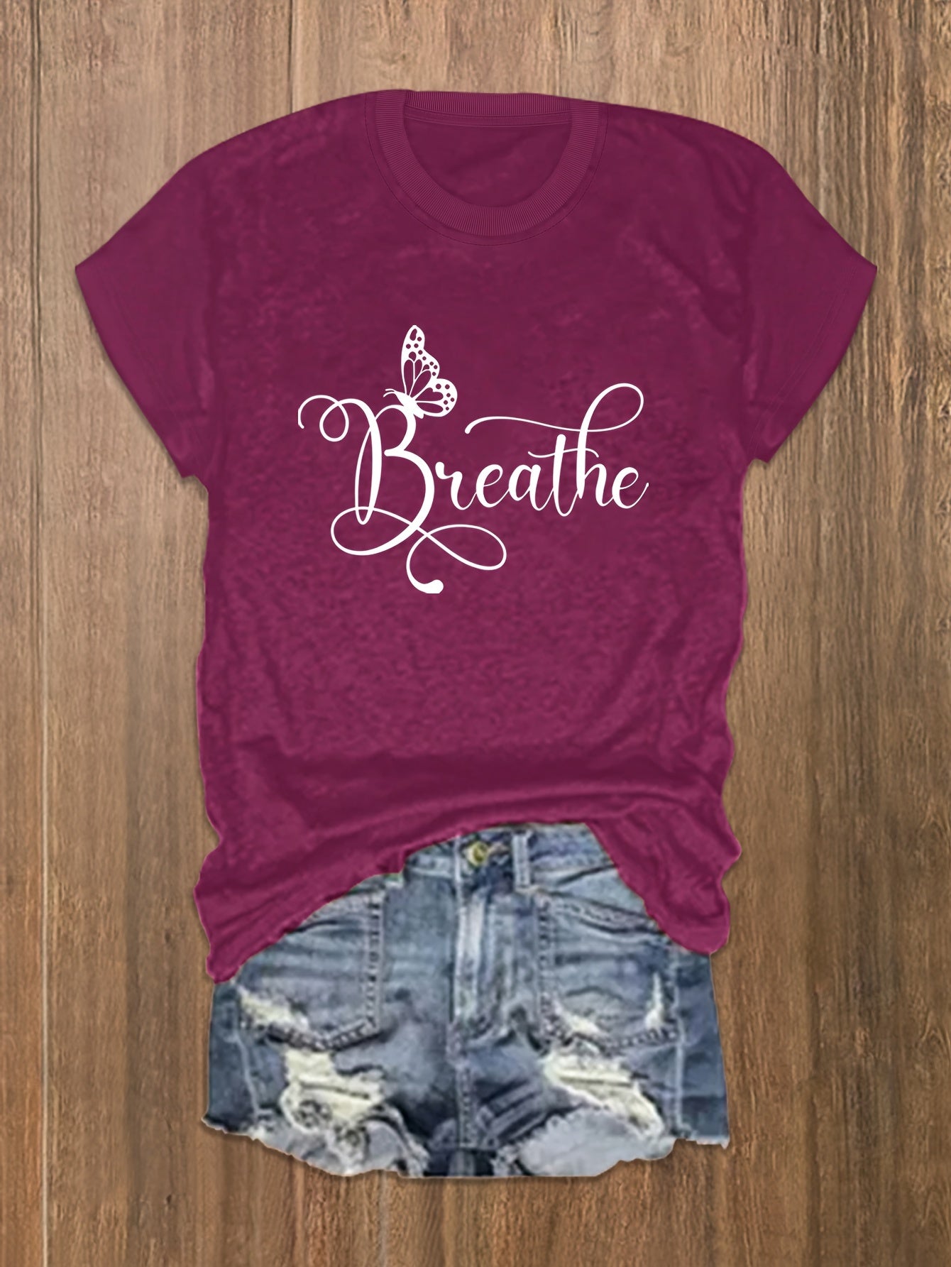 Breathe Plus Size Women's Christian T-shirt claimedbygoddesigns