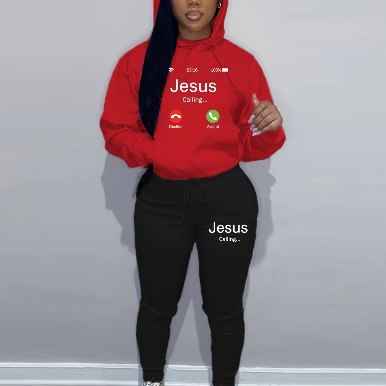 Jesus Is Calling Women's Christian Casual Outfit claimedbygoddesigns