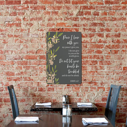 Peace I Leave With You Christian Metal Sign 11.8"x7.9"