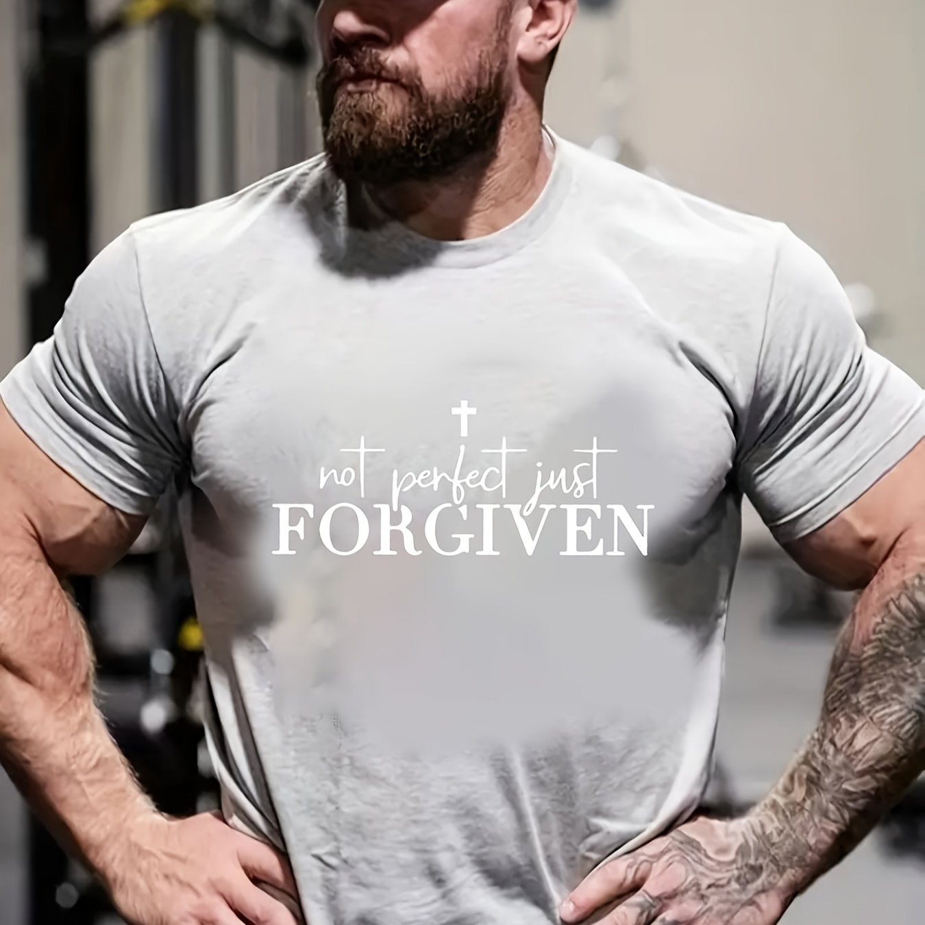 Not Perfect Just Forgiven Men's Christian T-shirt claimedbygoddesigns