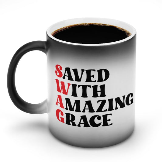 SWAG Saved With Amazing Grace Christian Color Changing Mug (Dual-sided )