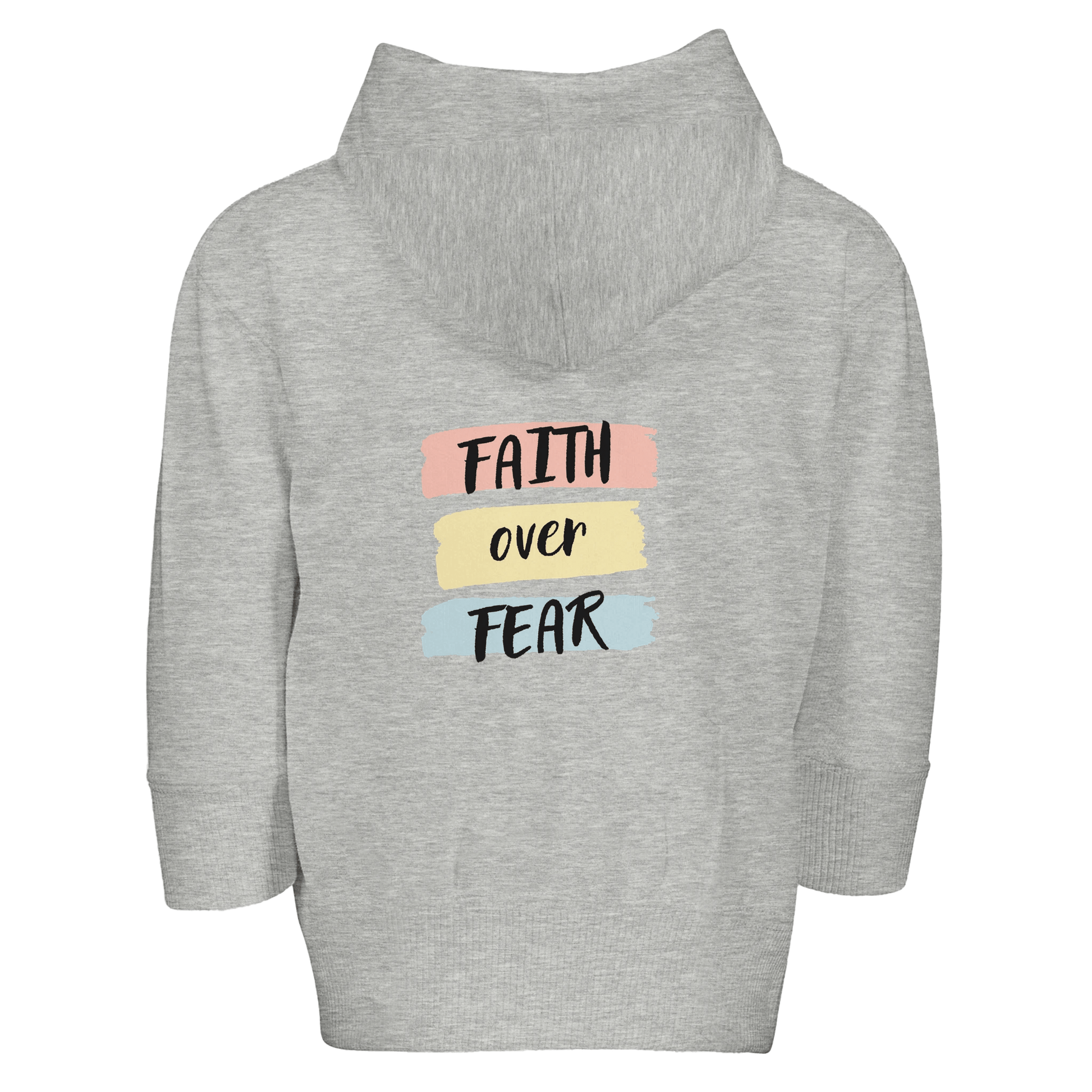 Faith Over Fear (2) Christian Toddler Zip Fleece Hooded Sweatshirt - ClaimedbyGodDesigns