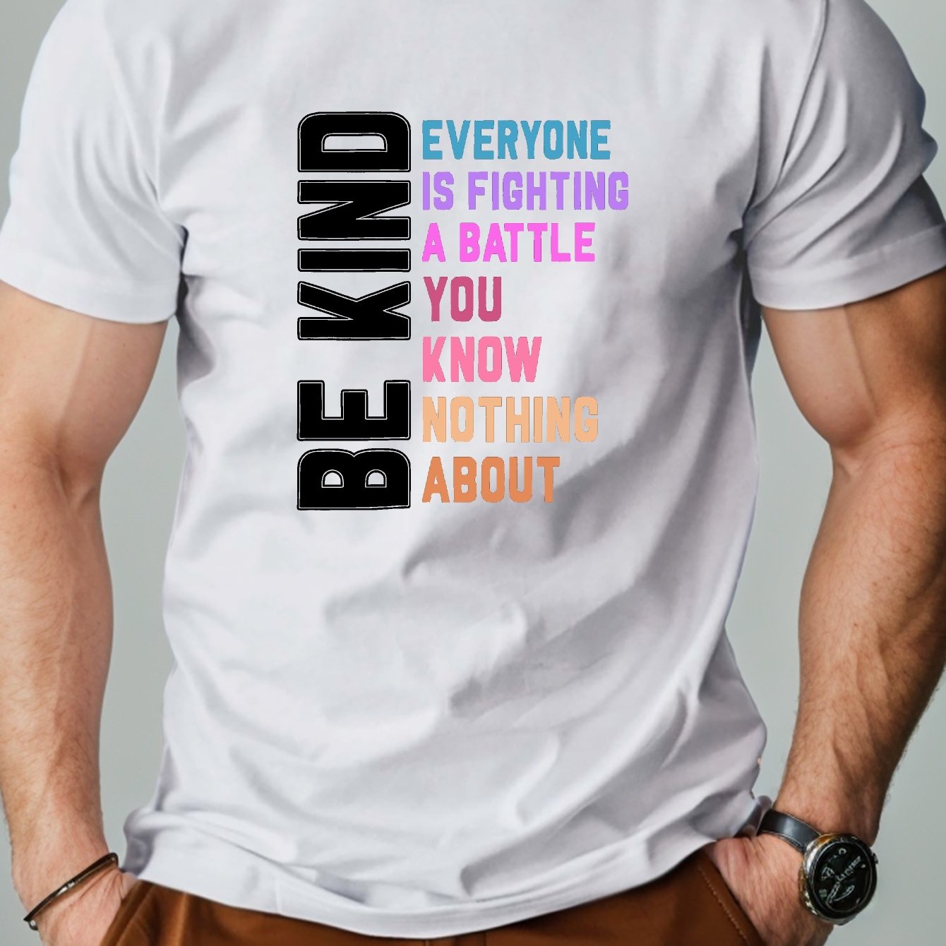 BE KIND Men's Christian T-shirt claimedbygoddesigns