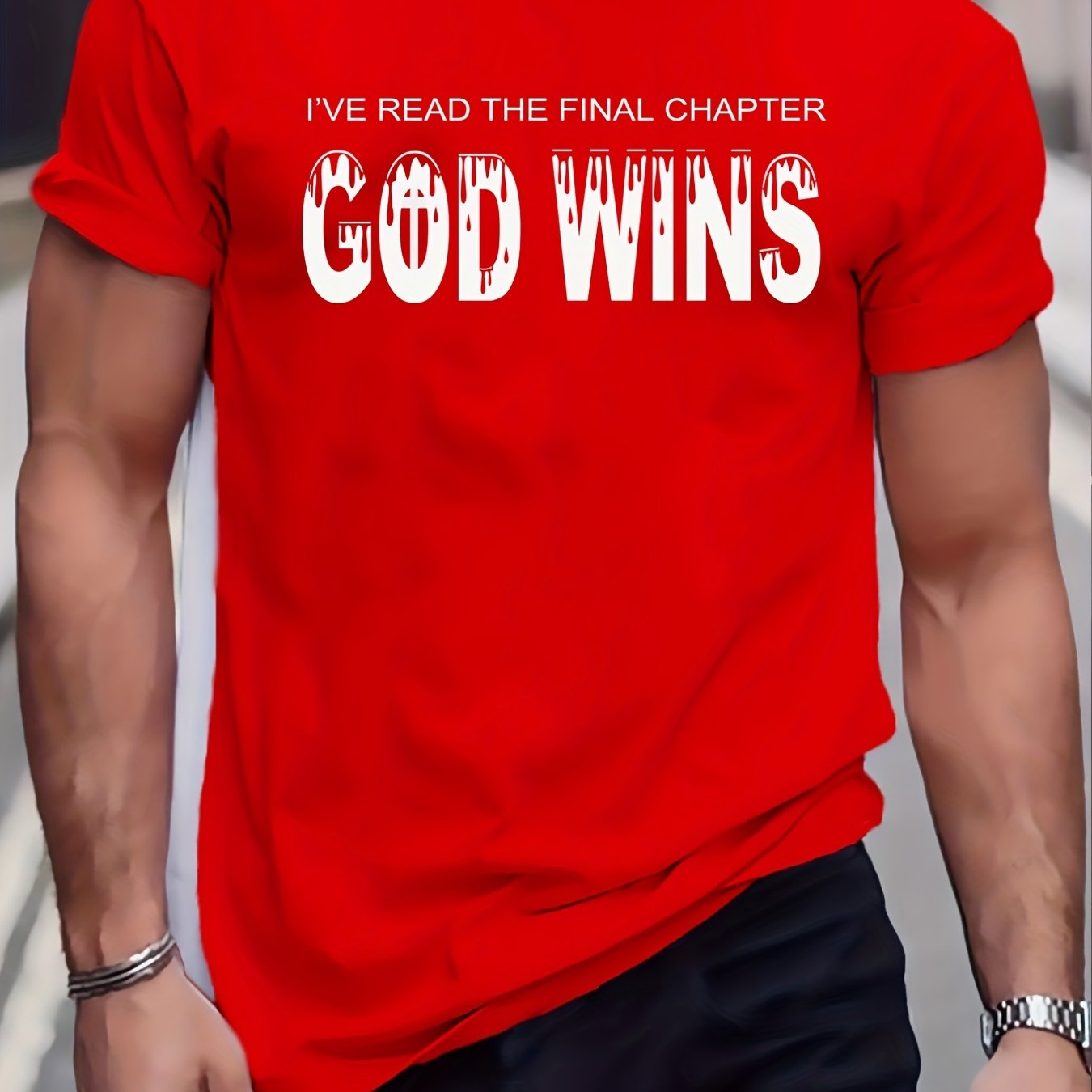 God Wins Men's Christian T-shirt claimedbygoddesigns