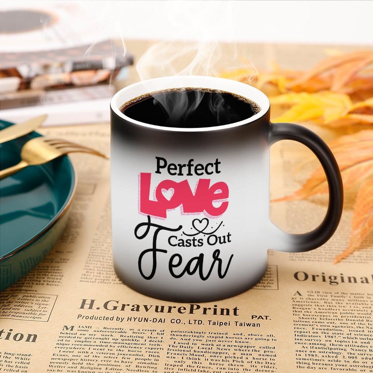 Perfect Love Casts Out Fear Christian Color Changing Mug (Dual-sided )