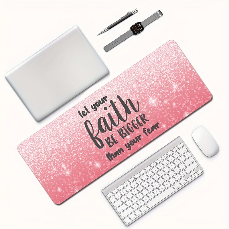 Let Your Faith Be Bigger Than Your Fear Christian Computer Keyboard Mouse Pad 31.5X11.81inch claimedbygoddesigns