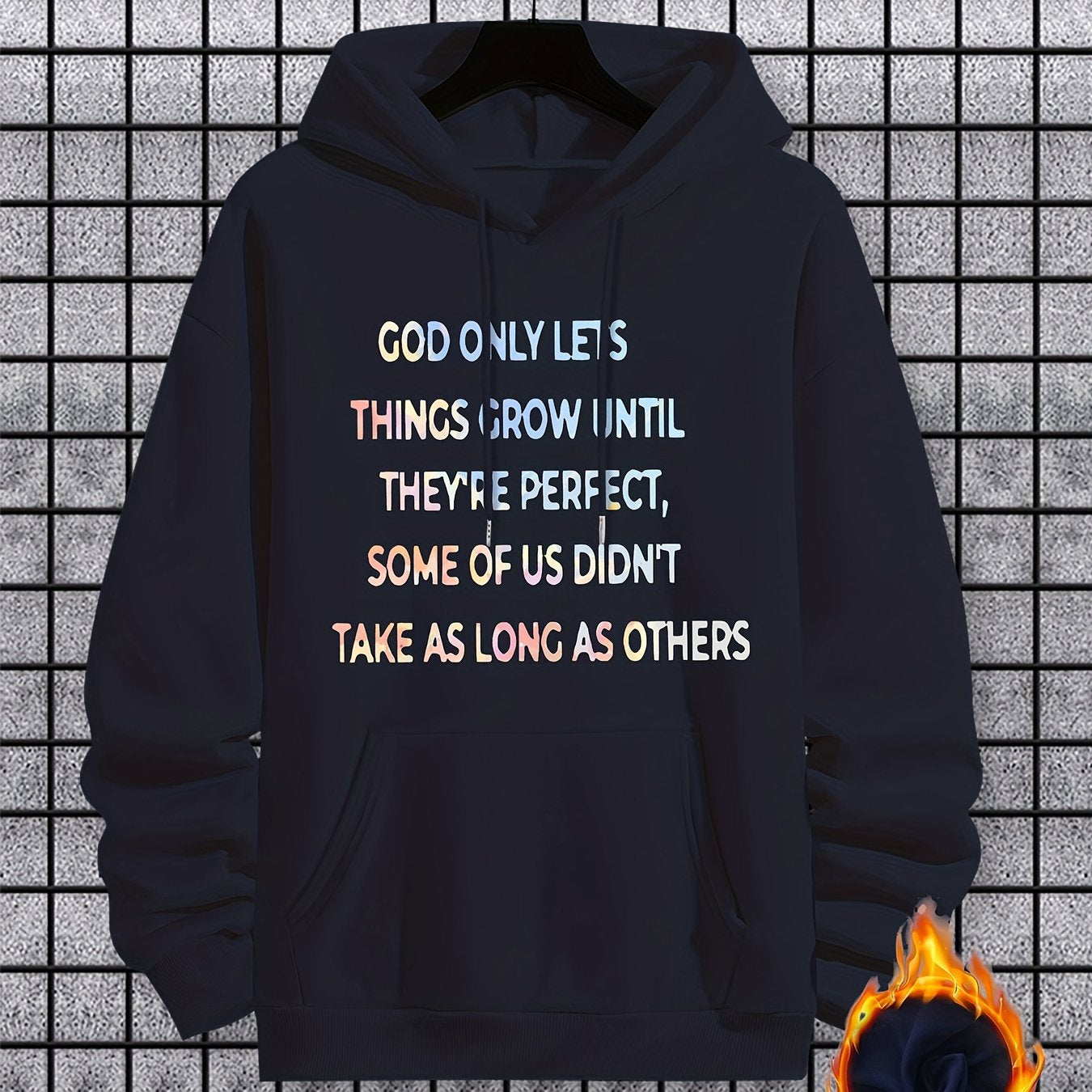 God Only Let's Things Grown Until They're Perfect Men's Christian Pullover Hooded Sweatshirt claimedbygoddesigns