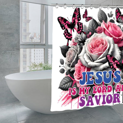 Jesus Is My Lord And Savior Christian Waterproof Shower Curtain