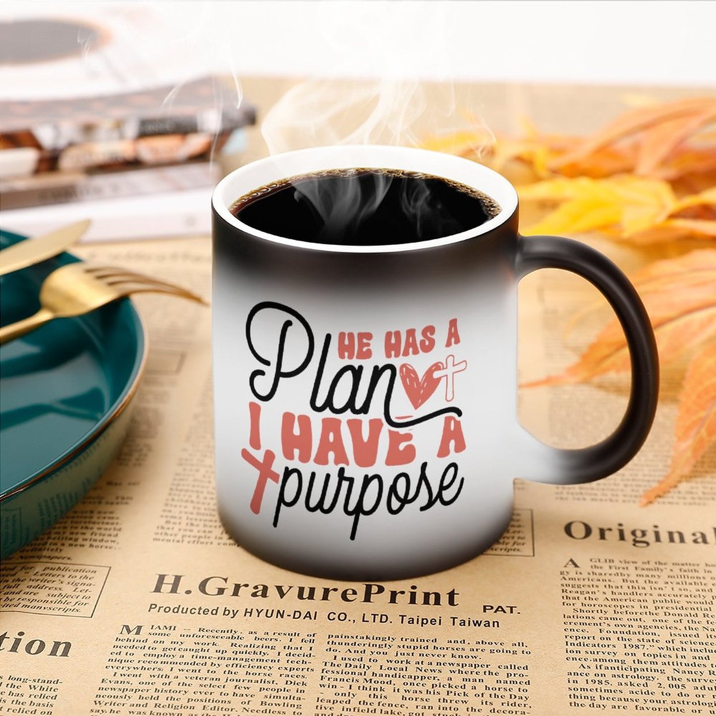 He Has A Plan I Have A Purpose Christian Color Changing Mug (Dual-sided)