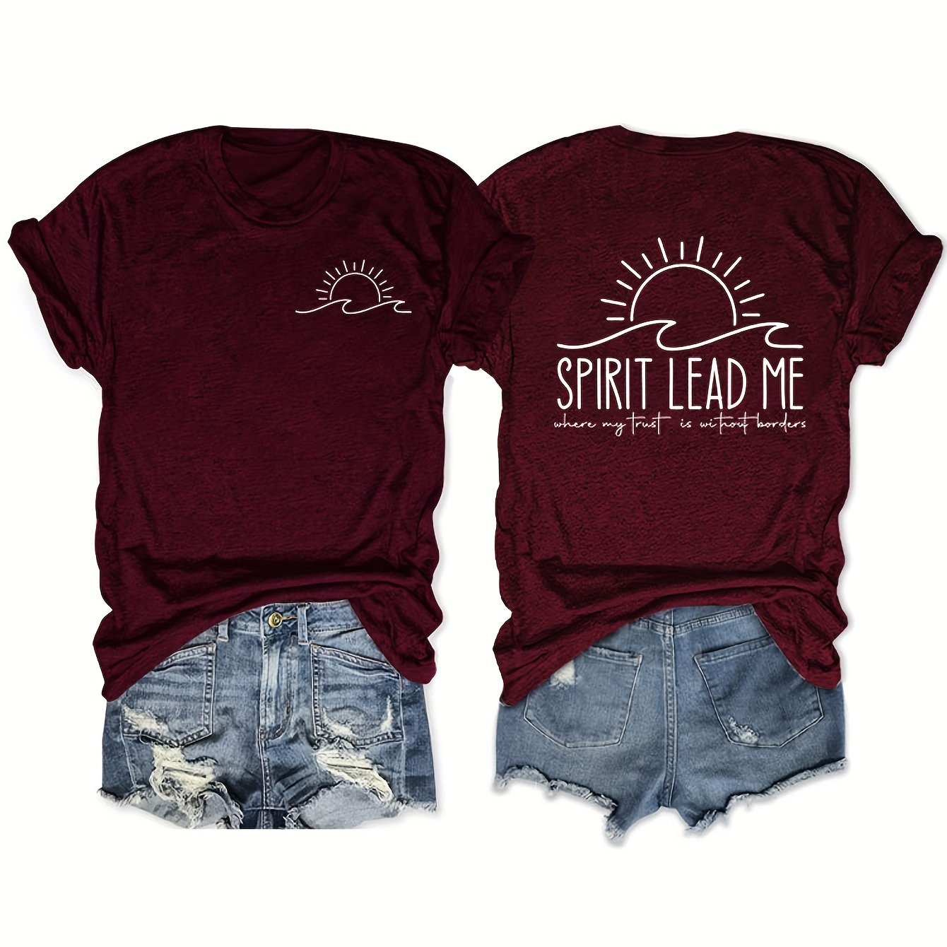 Spirit Lead Me Plus Size Women's Christian T-shirt claimedbygoddesigns